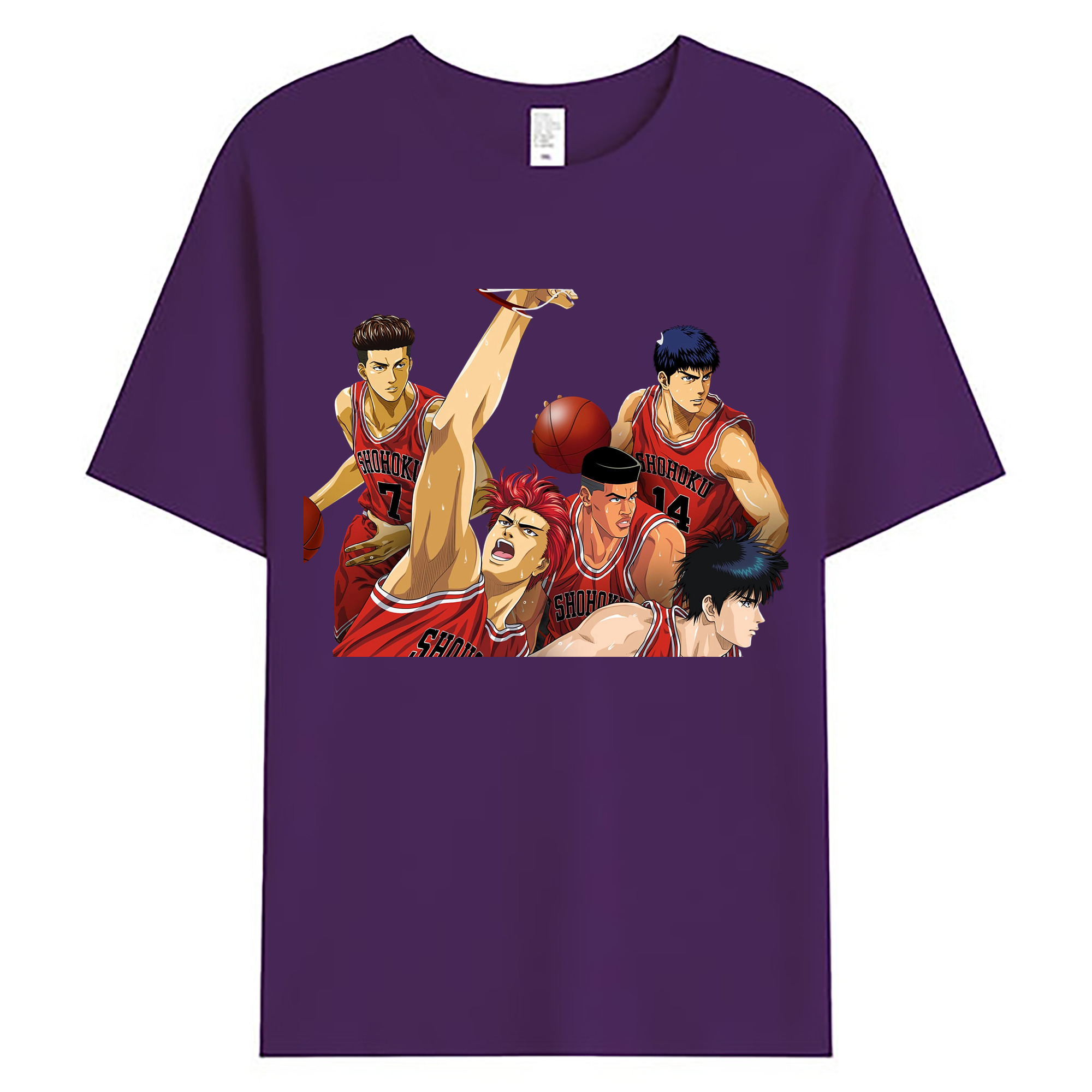 （画像用） SLAM DUNK／スラムダンク 綿100％ メンズ半袖Tシャツ｜肌触りやわらか＆通気性