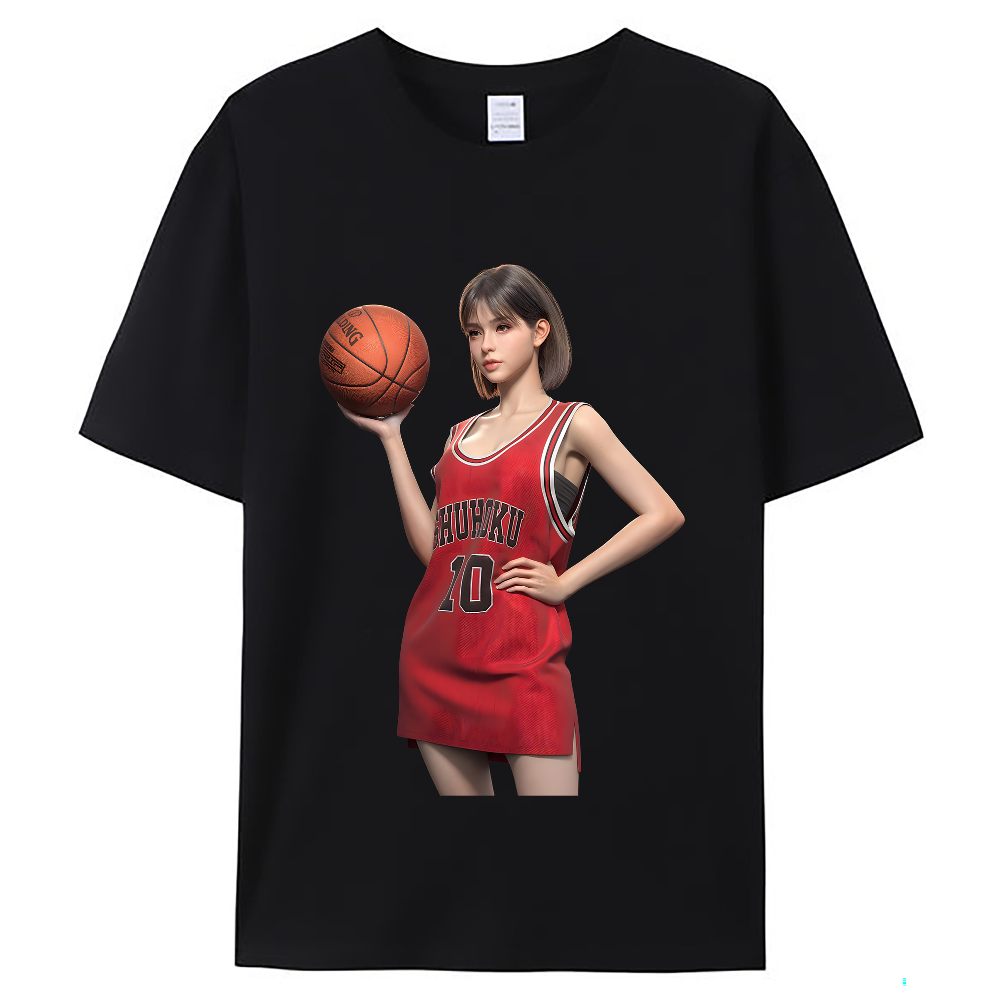 （画像用） SLAM DUNK／スラムダンク レディースカジュアルプリントTシャツ（綿100％）