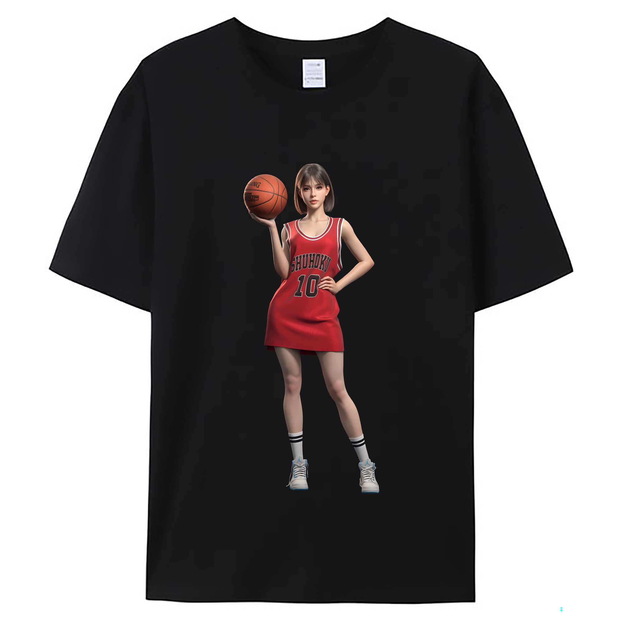 （画像用） SLAM DUNK／スラムダンク レディースカジュアルプリントTシャツ（綿100％）