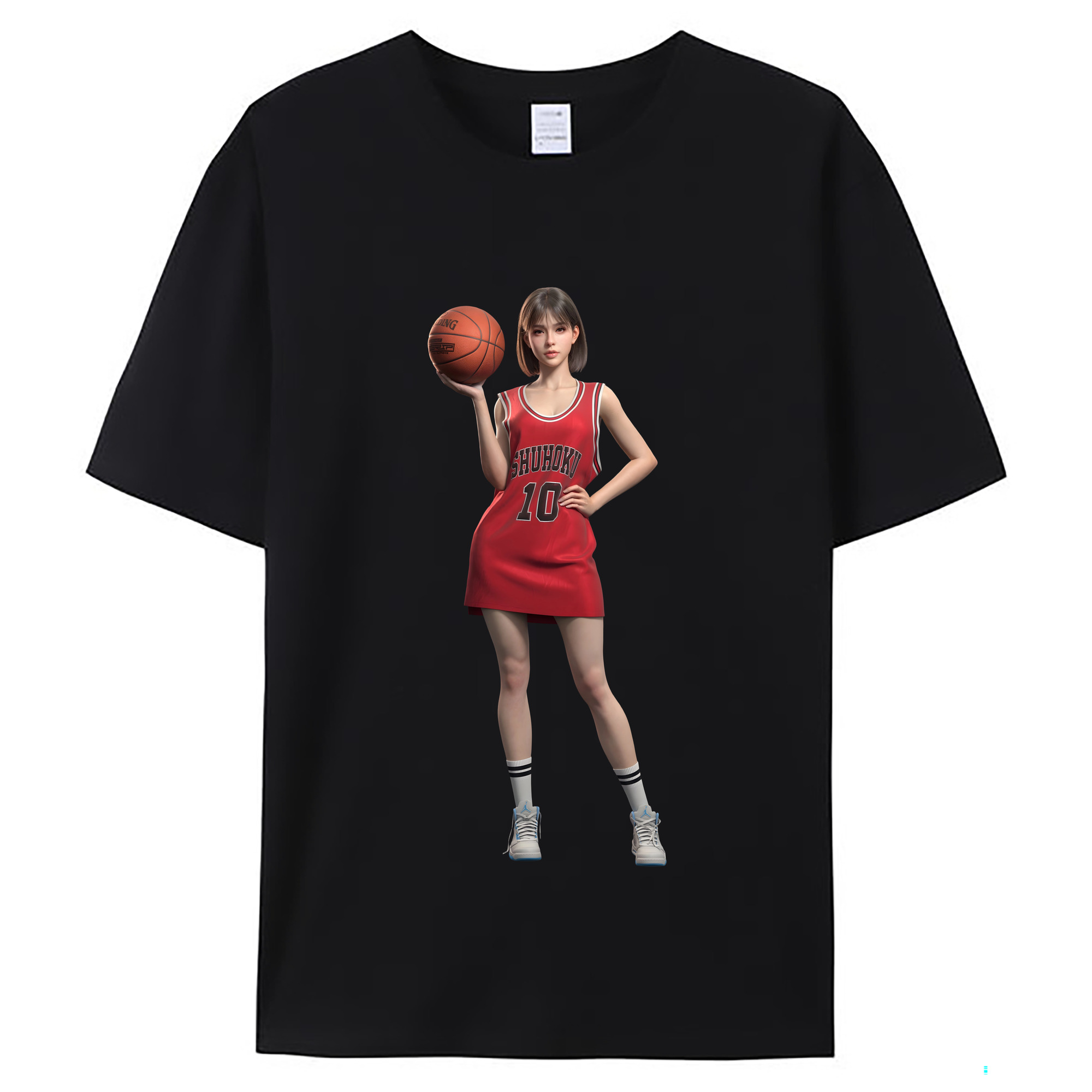 （画像用） SLAM DUNK／スラムダンク レディースカジュアルプリントTシャツ（綿100％）