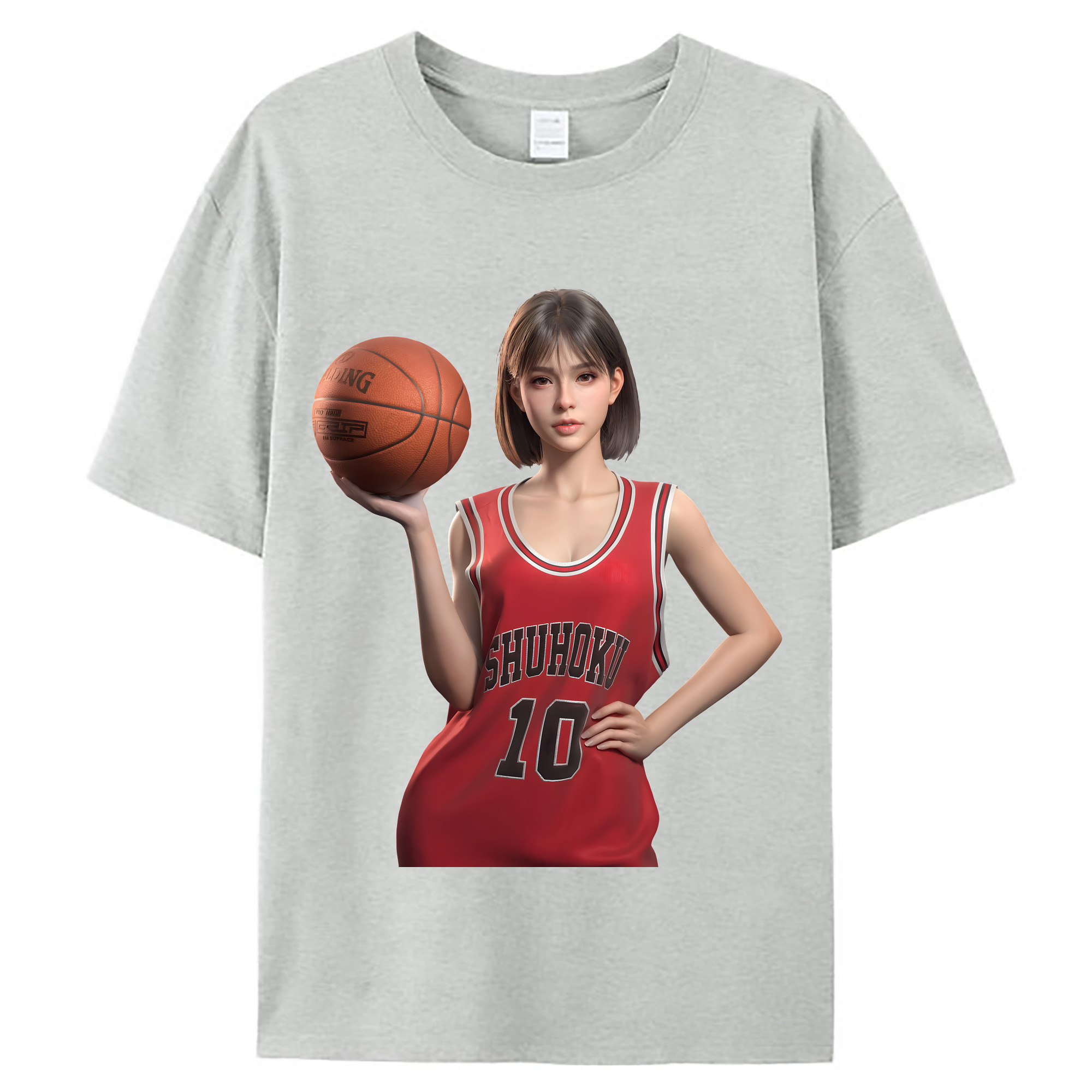 （画像用） SLAM DUNK／スラムダンク レディースカジュアルプリントTシャツ（綿100％）