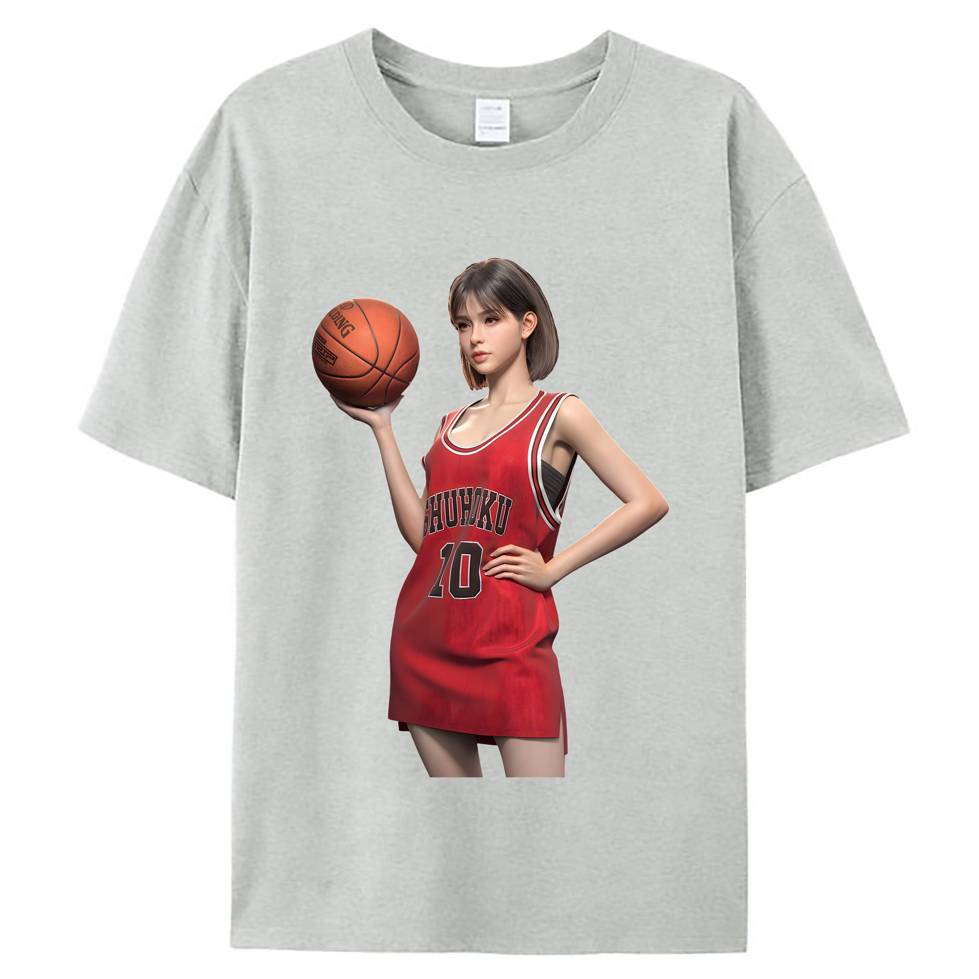 （画像用） SLAM DUNK／スラムダンク レディースカジュアルプリントTシャツ（綿100％）