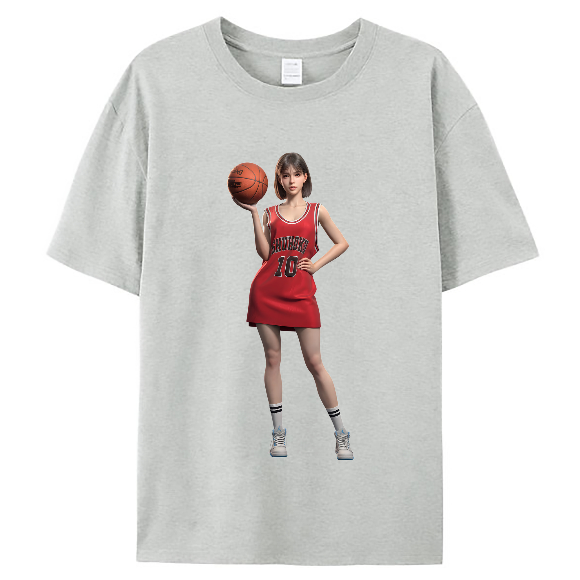 （画像用） SLAM DUNK／スラムダンク レディースカジュアルプリントTシャツ（綿100％）