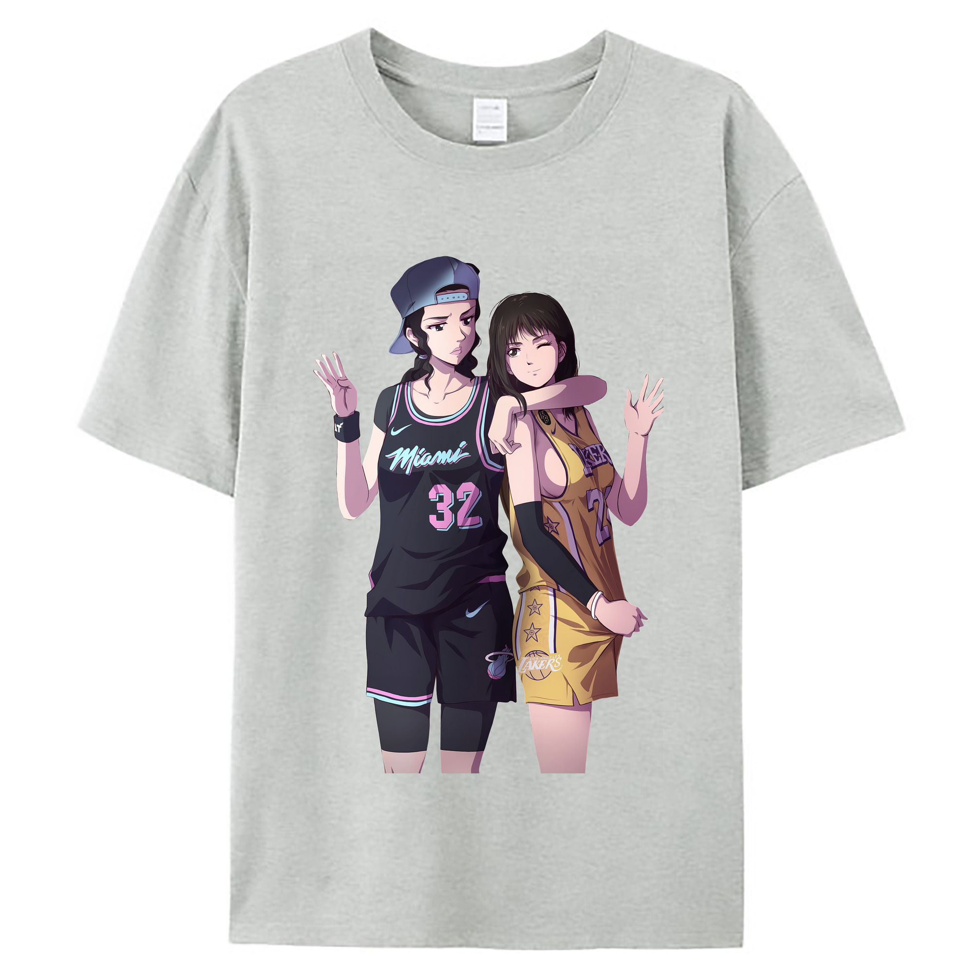 （画像用） SLAM DUNK／スラムダンク レディースカジュアルプリントTシャツ（綿100％）