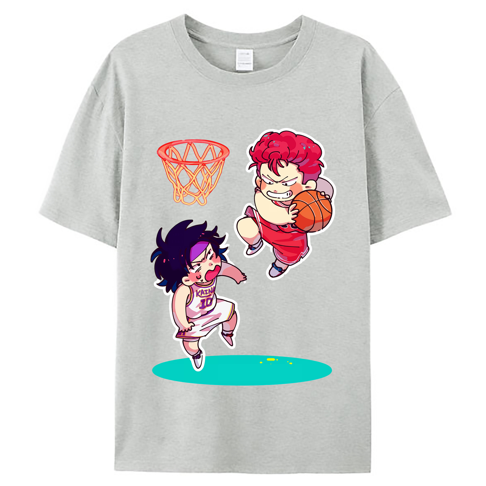 （画像用） SLAM DUNK／スラムダンク レディースカジュアルプリントTシャツ（綿100％）