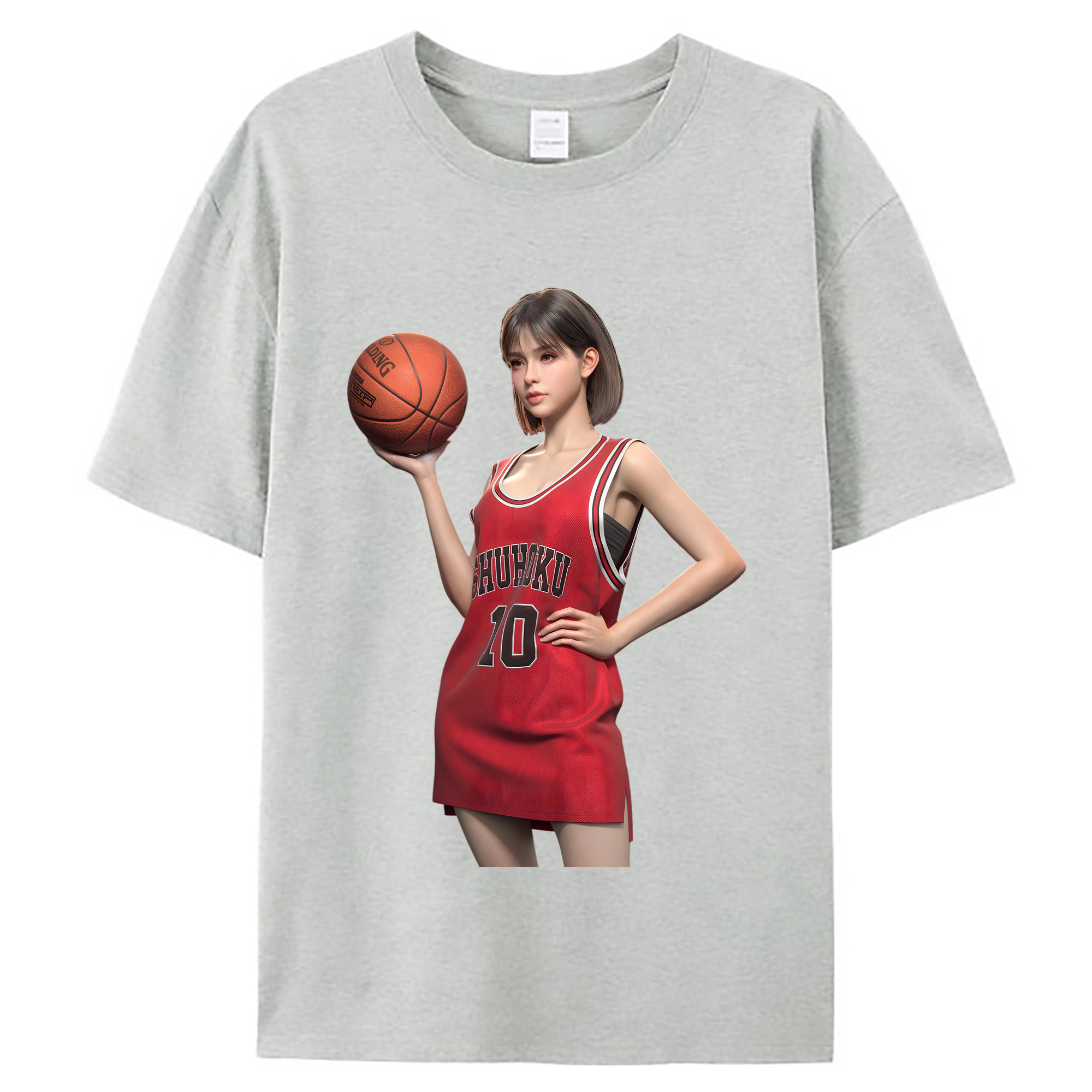 （画像用） SLAM DUNK／スラムダンク レディースカジュアルプリントTシャツ（綿100％）