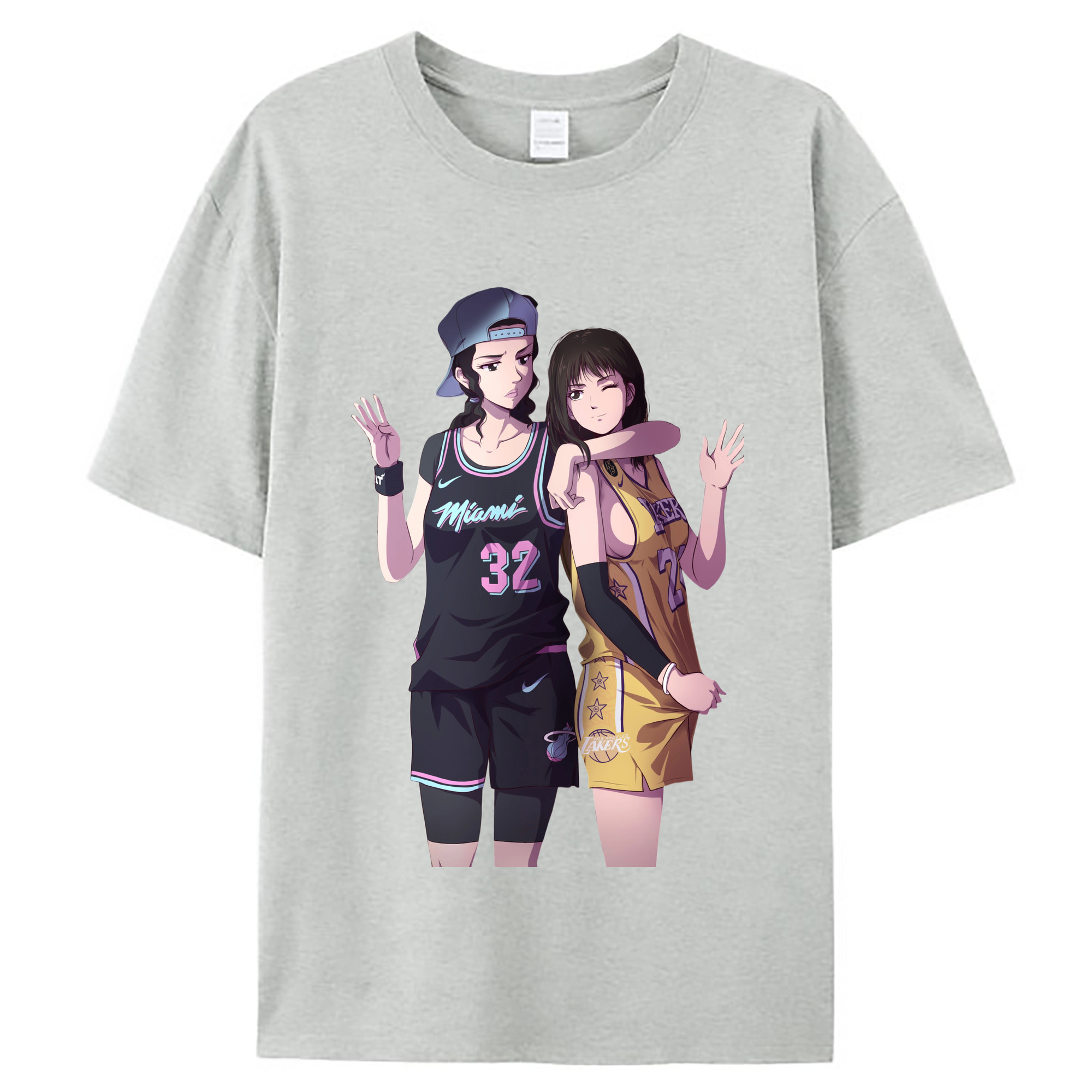 （画像用） SLAM DUNK／スラムダンク レディースカジュアルプリントTシャツ（綿100％）