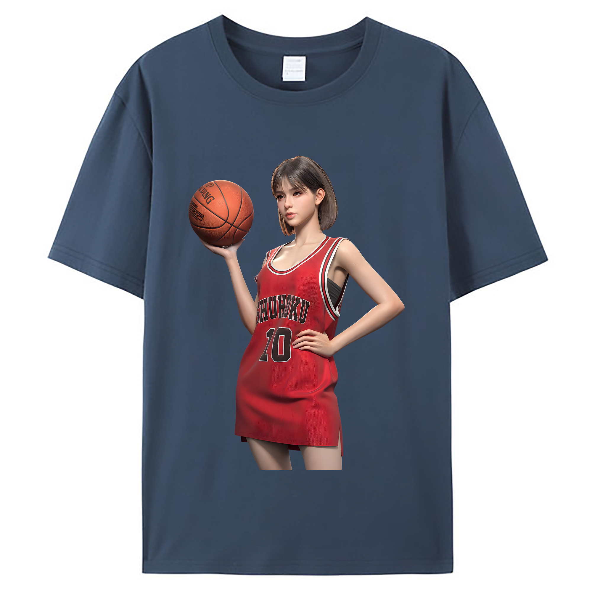 （画像用） SLAM DUNK／スラムダンク レディースカジュアルプリントTシャツ（綿100％）