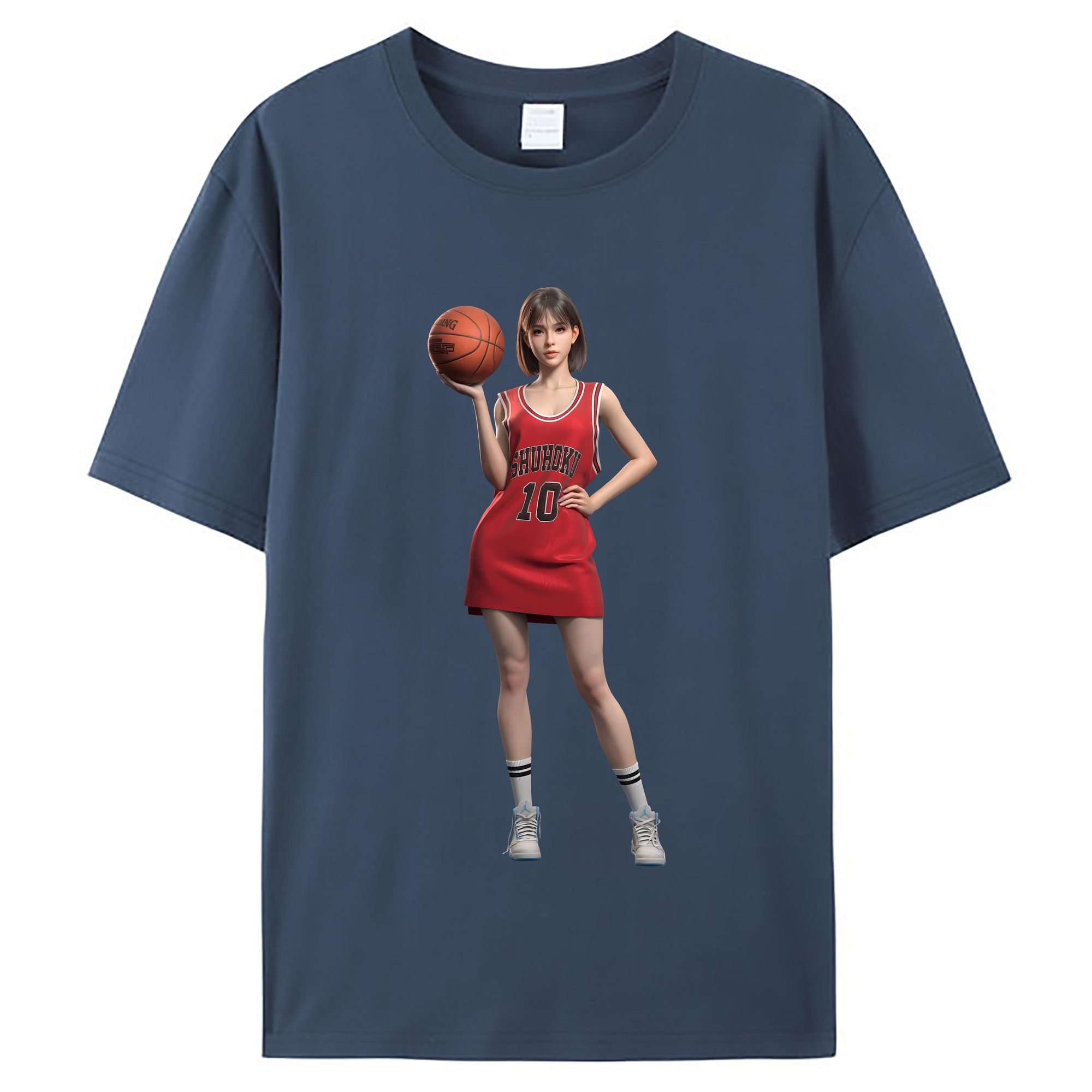 （画像用） SLAM DUNK／スラムダンク レディースカジュアルプリントTシャツ（綿100％）