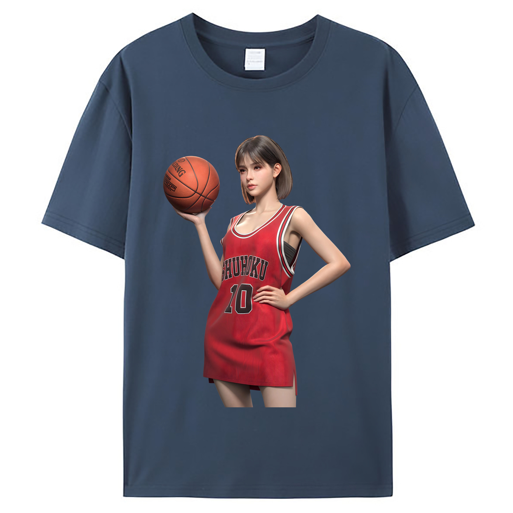 （画像用） SLAM DUNK／スラムダンク レディースカジュアルプリントTシャツ（綿100％）