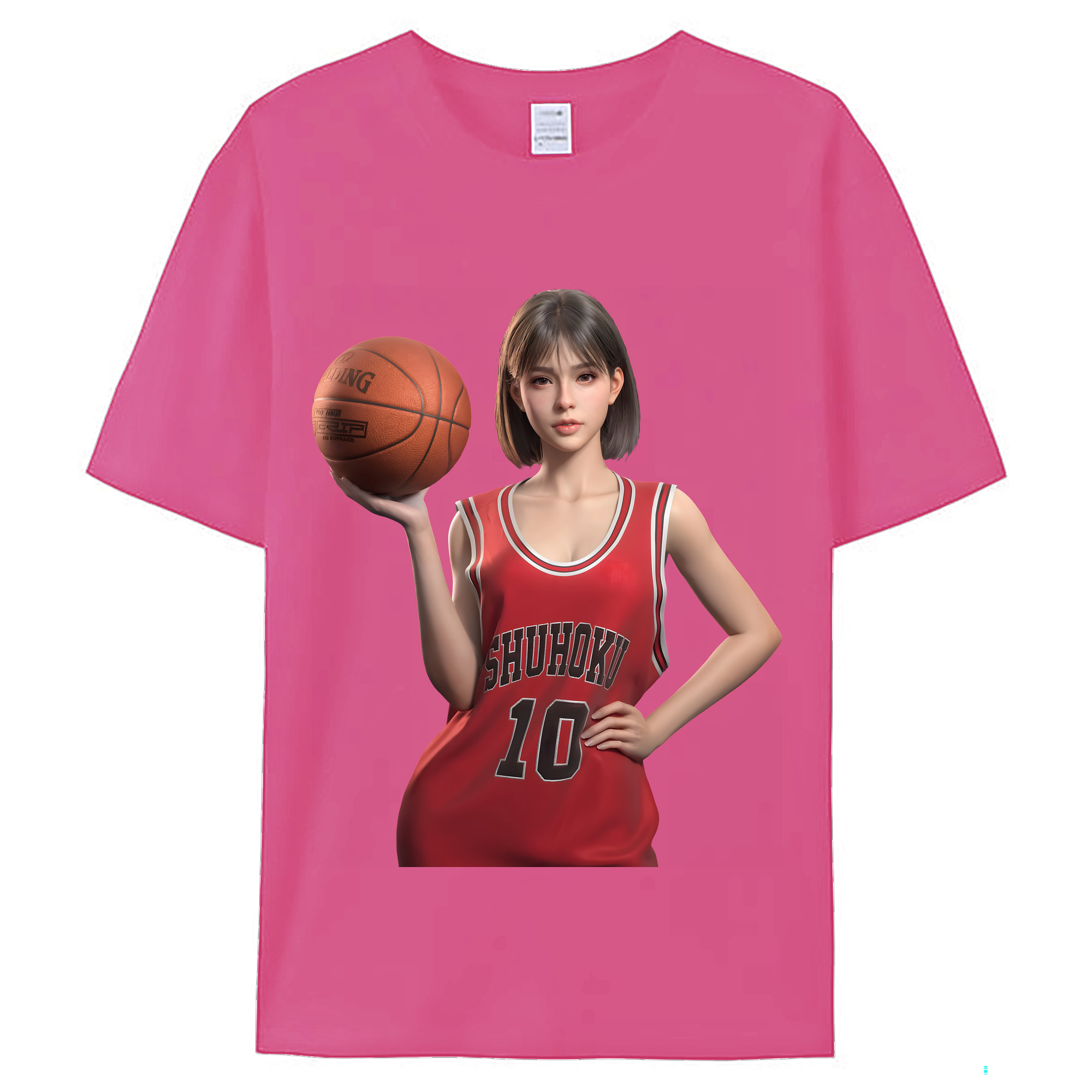 （画像用） SLAM DUNK／スラムダンク レディースカジュアルプリントTシャツ（綿100％）