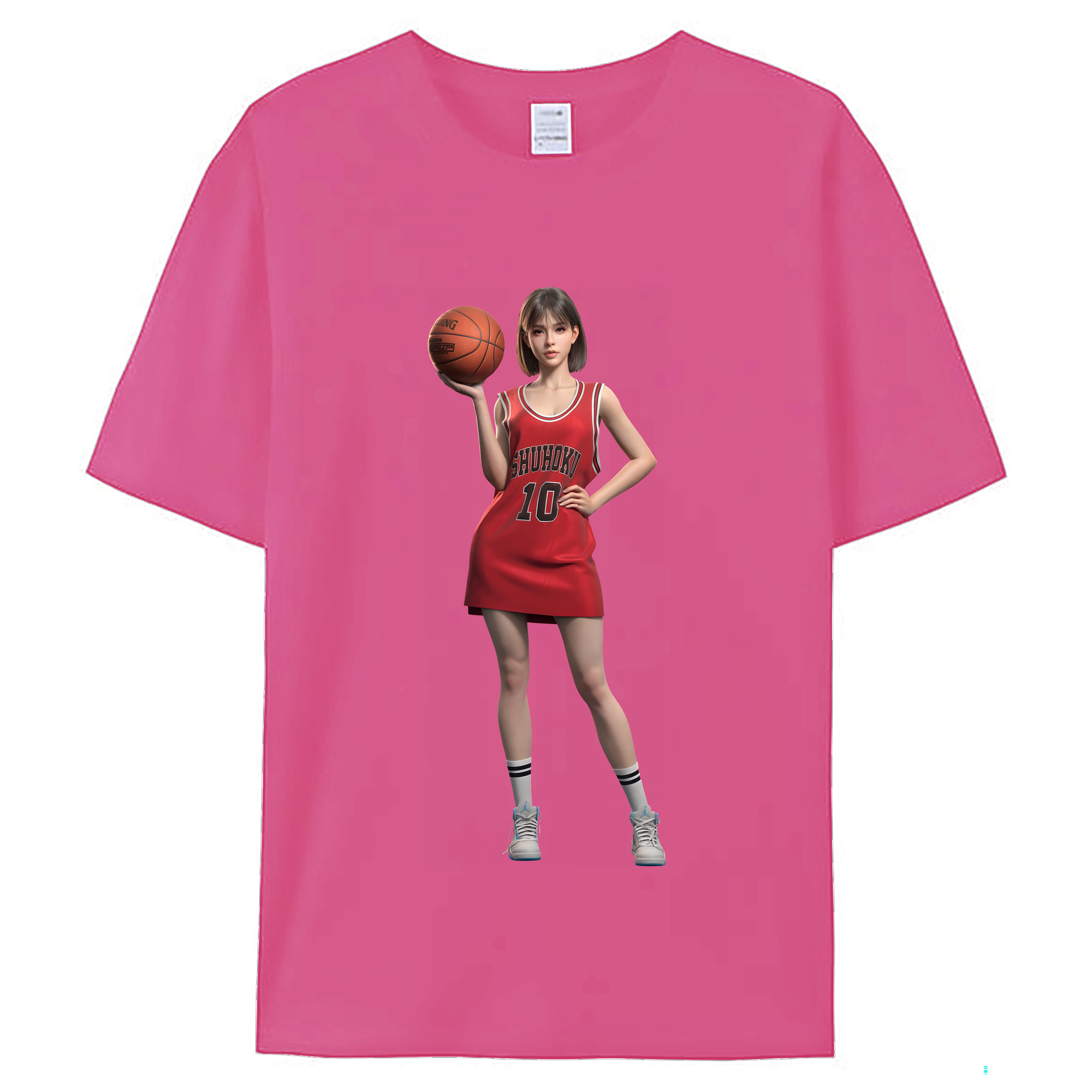 （画像用） SLAM DUNK／スラムダンク レディースカジュアルプリントTシャツ（綿100％）