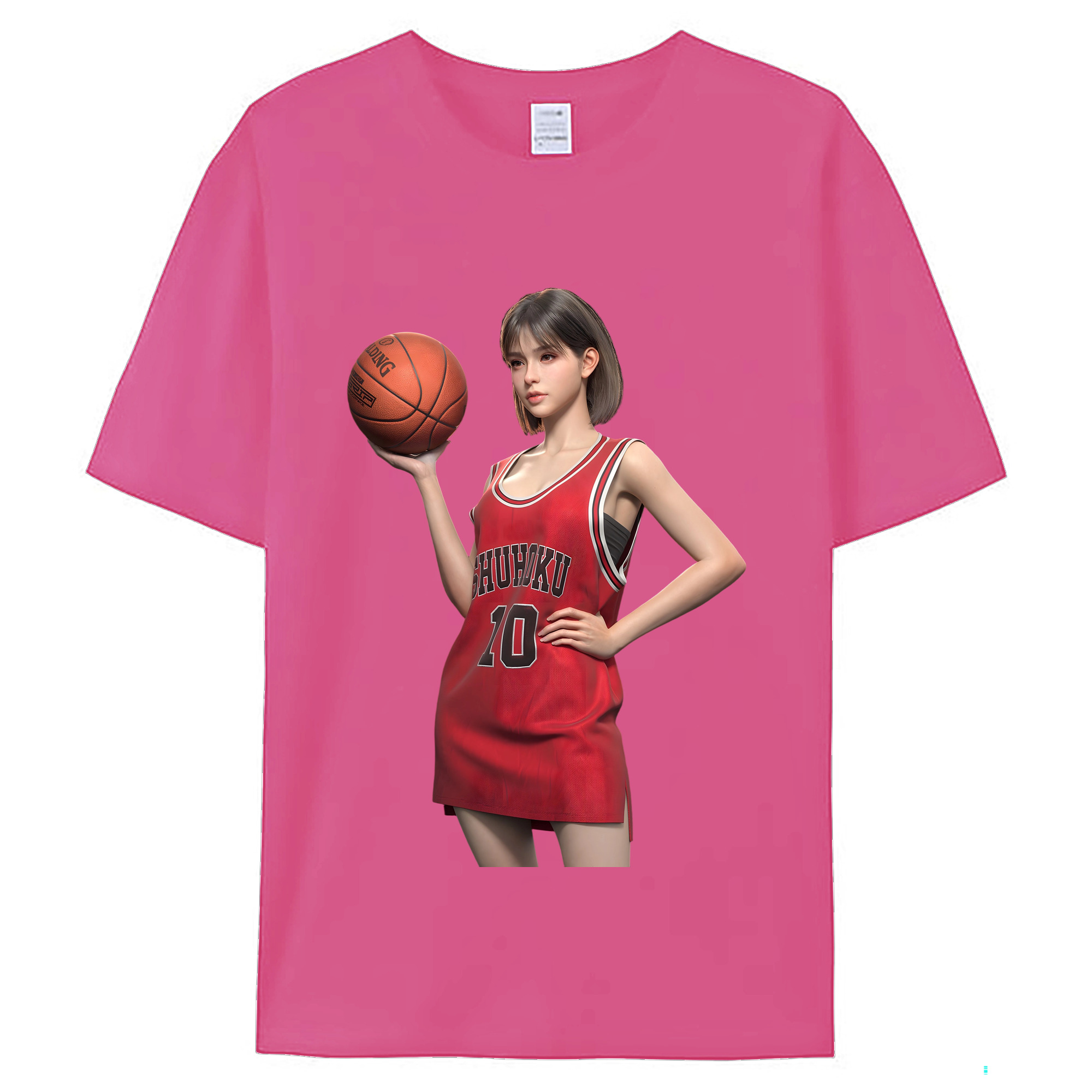 （画像用） SLAM DUNK／スラムダンク レディースカジュアルプリントTシャツ（綿100％）