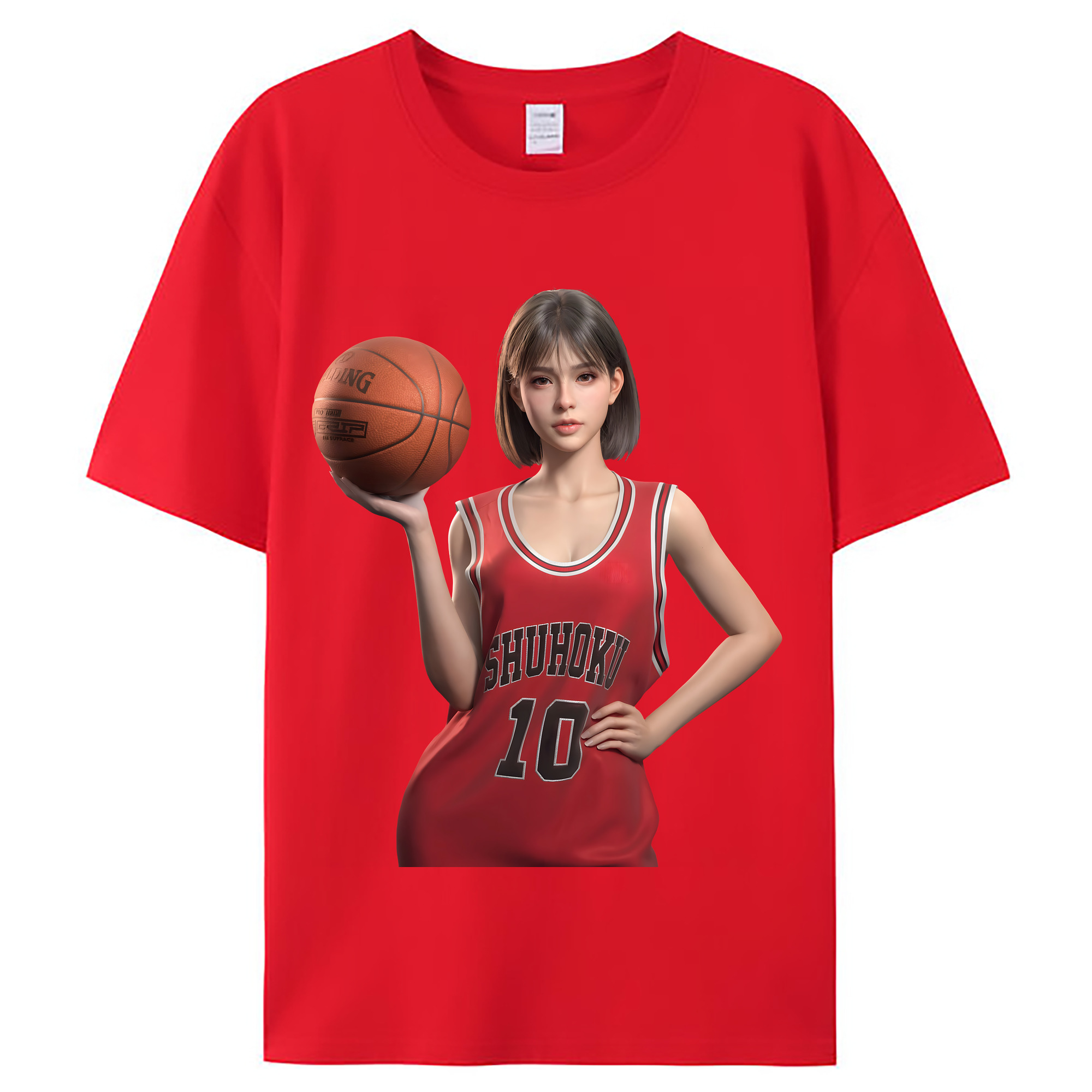 （画像用） SLAM DUNK／スラムダンク レディースカジュアルプリントTシャツ（綿100％）