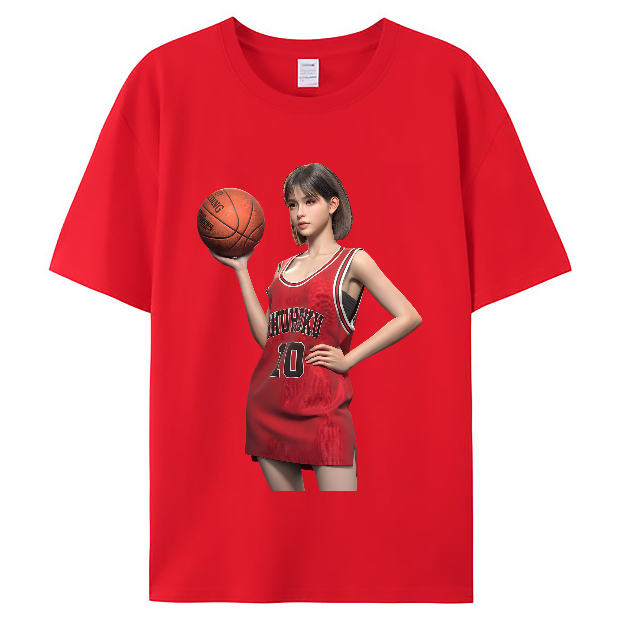 （画像用） SLAM DUNK／スラムダンク レディースカジュアルプリントTシャツ（綿100％）