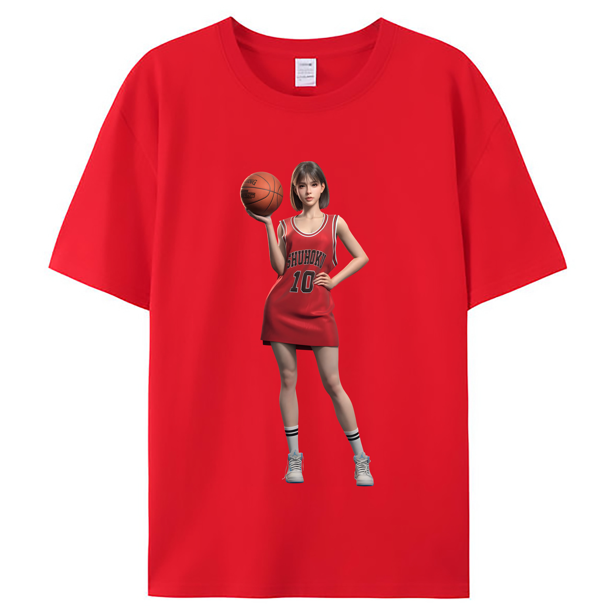 （画像用） SLAM DUNK／スラムダンク レディースカジュアルプリントTシャツ（綿100％）