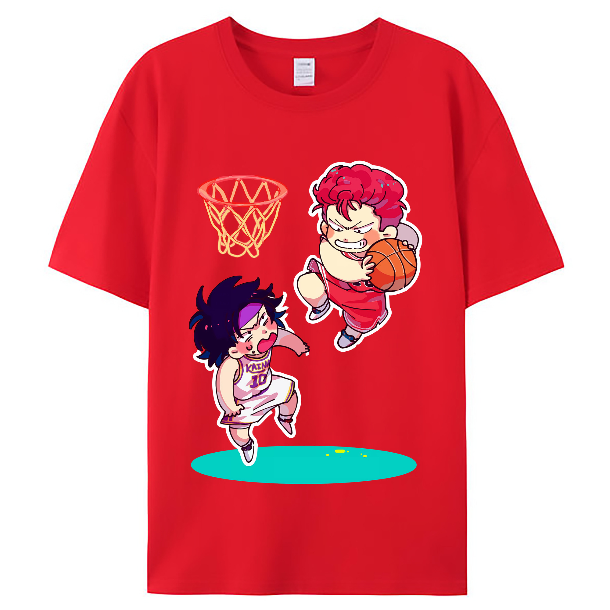 （画像用） SLAM DUNK／スラムダンク レディースカジュアルプリントTシャツ（綿100％）