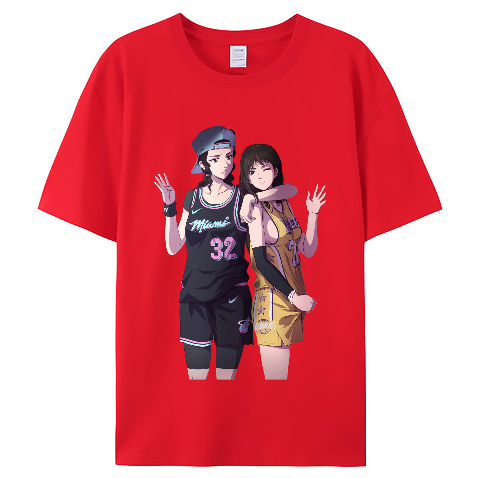 （画像用） SLAM DUNK／スラムダンク レディースカジュアルプリントTシャツ（綿100％）