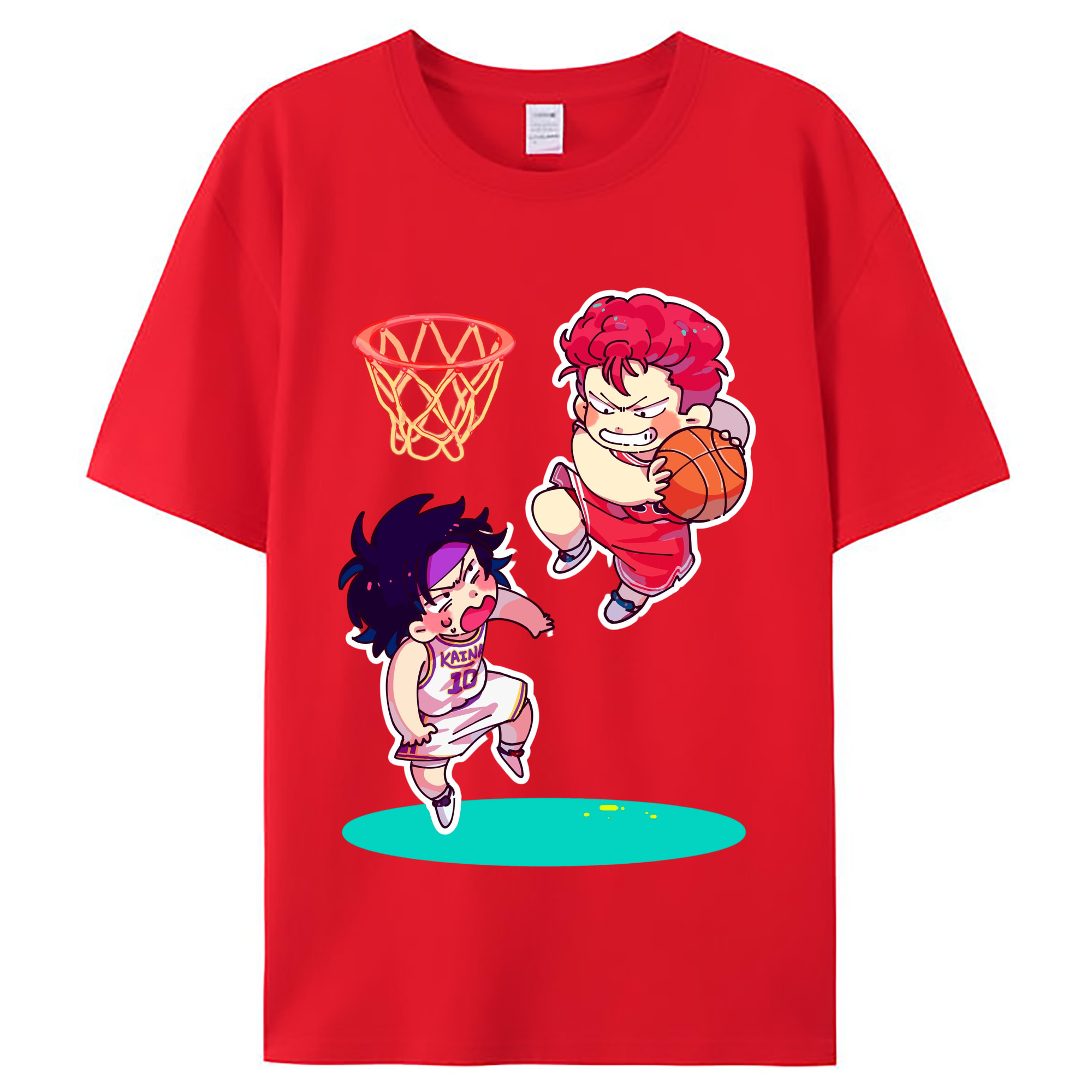 （画像用） SLAM DUNK／スラムダンク レディースカジュアルプリントTシャツ（綿100％）