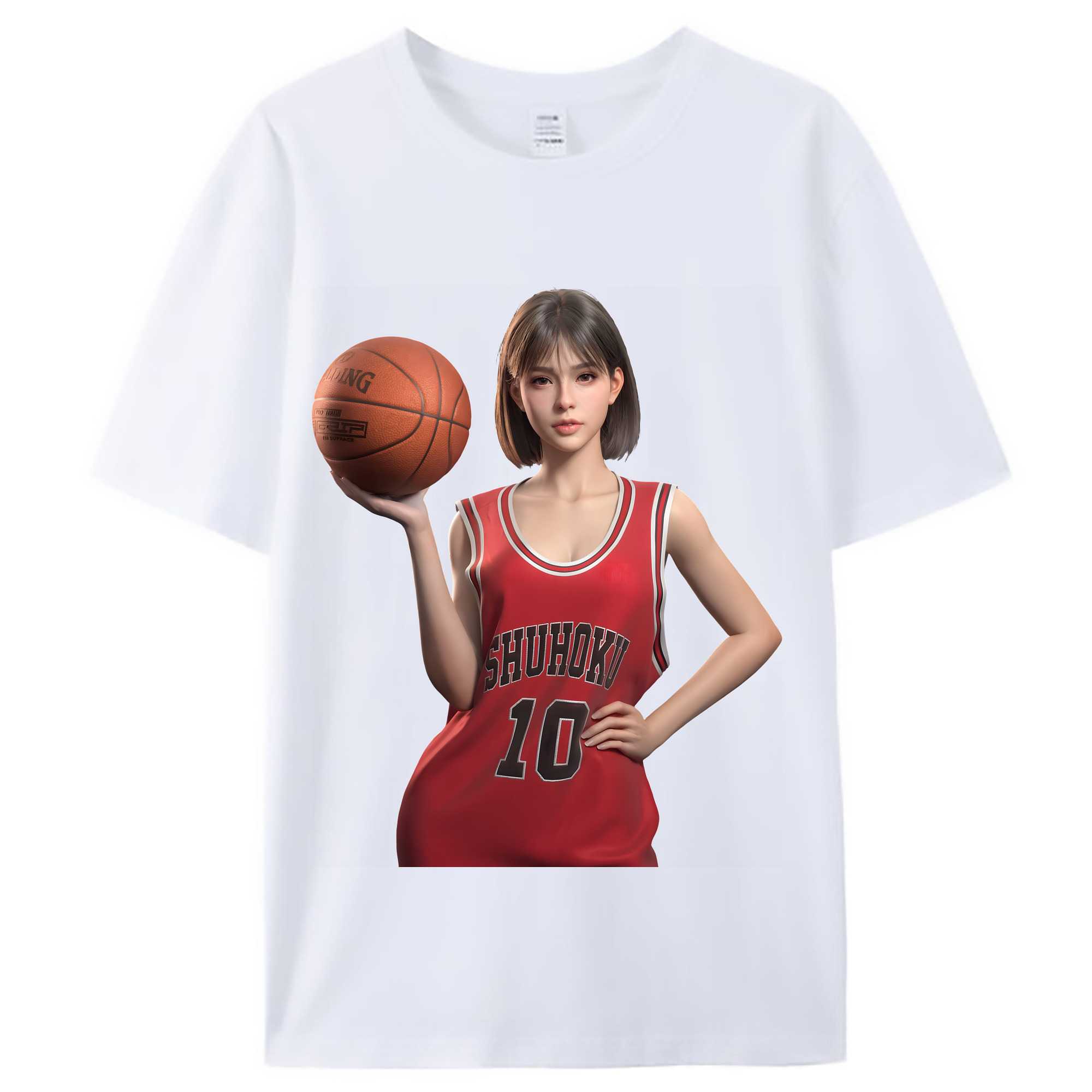 （画像用） SLAM DUNK／スラムダンク レディースカジュアルプリントTシャツ（綿100％）