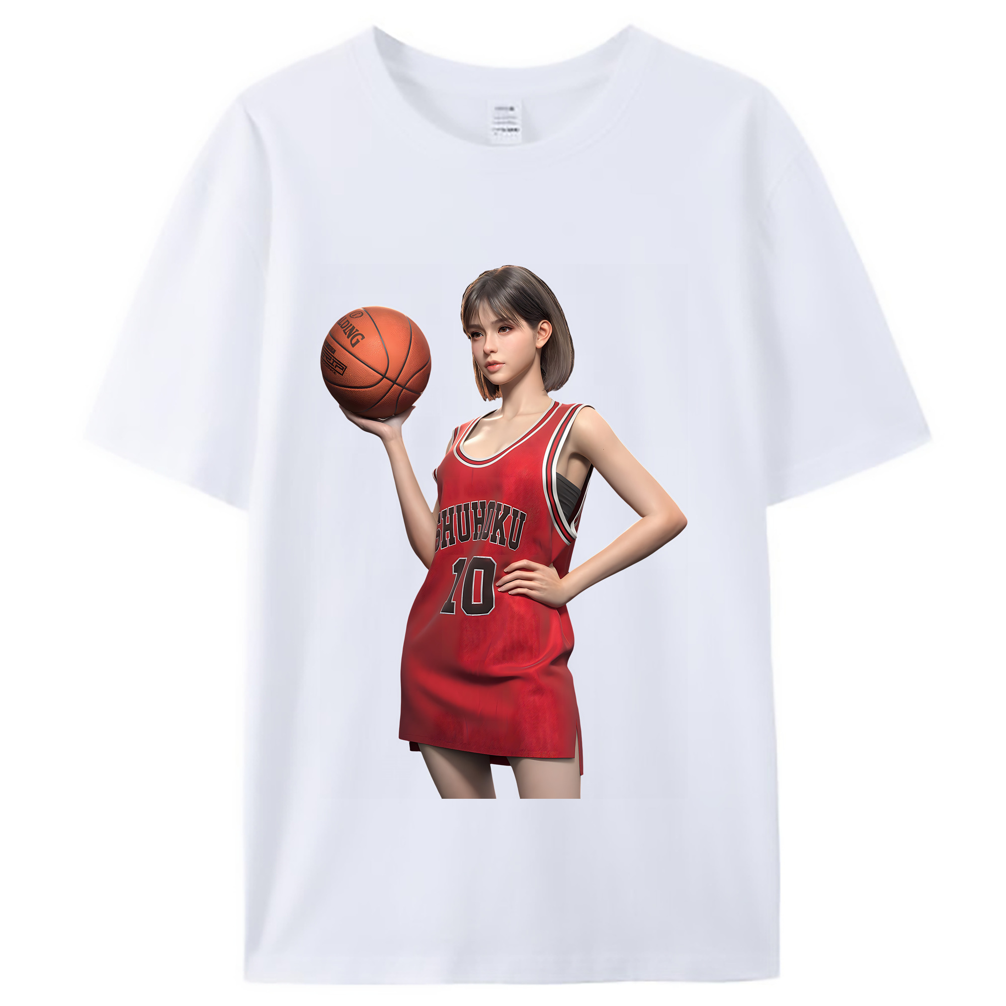 （画像用） SLAM DUNK／スラムダンク レディースカジュアルプリントTシャツ（綿100％）