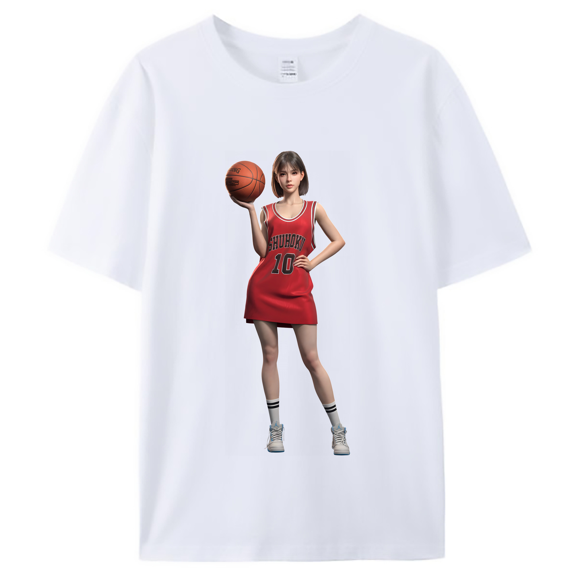 （画像用） SLAM DUNK／スラムダンク レディースカジュアルプリントTシャツ（綿100％）