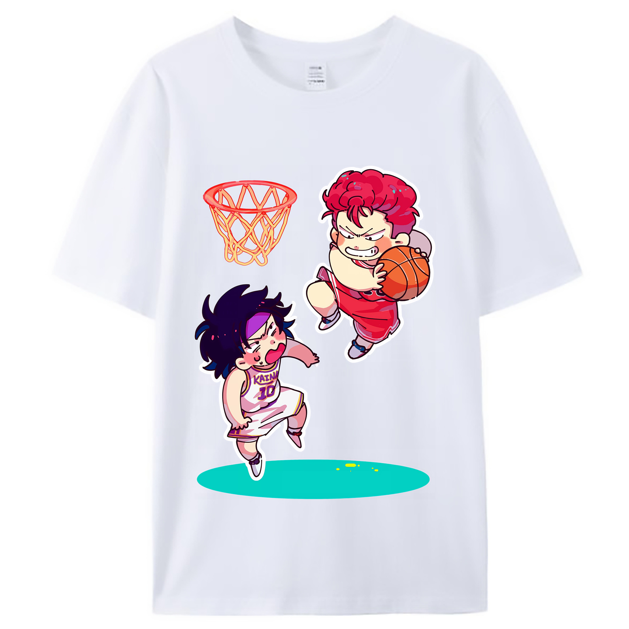 （画像用） SLAM DUNK／スラムダンク レディースカジュアルプリントTシャツ（綿100％）