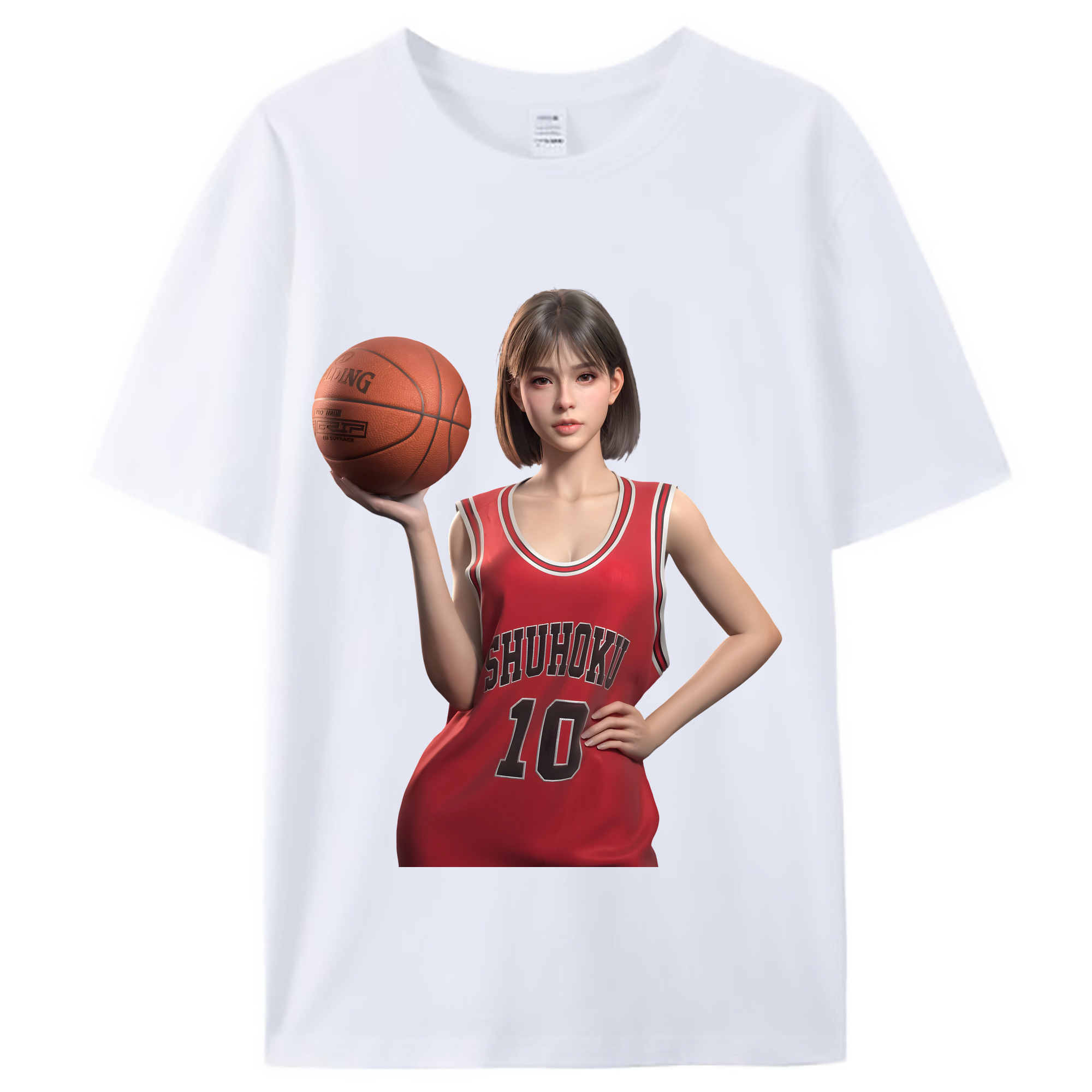 （画像用） SLAM DUNK／スラムダンク レディースカジュアルプリントTシャツ（綿100％）
