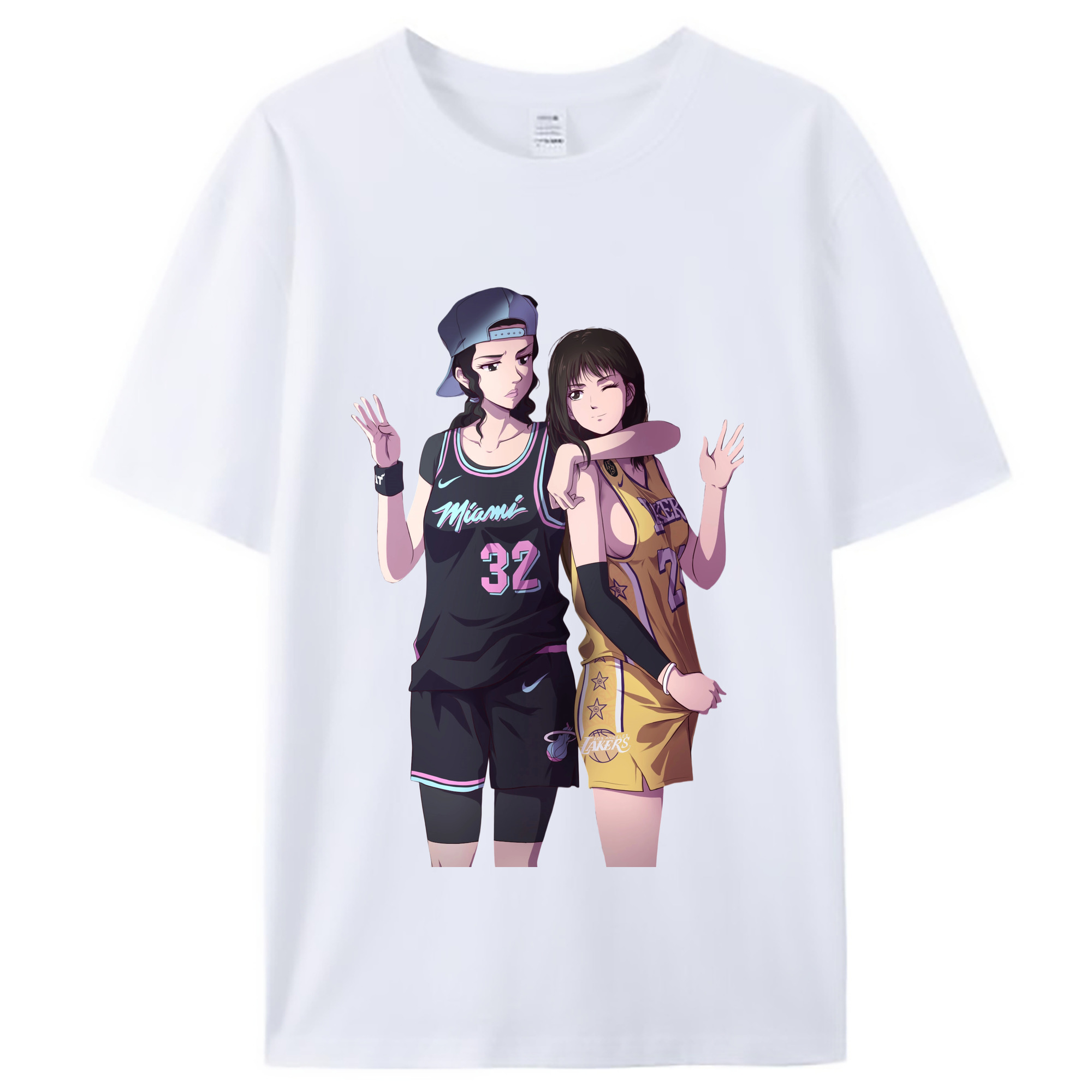 （画像用） SLAM DUNK／スラムダンク レディースカジュアルプリントTシャツ（綿100％）