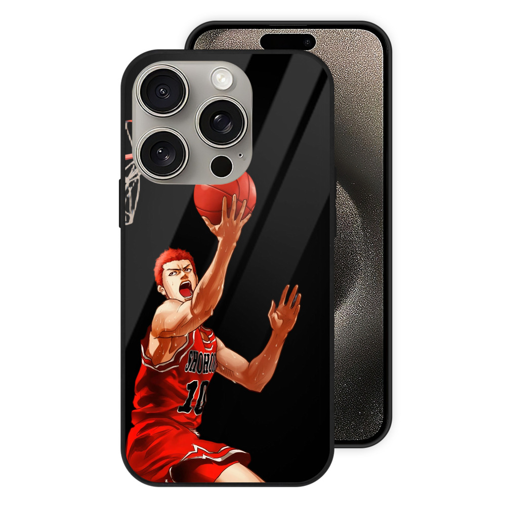 （画像用） SLAM DUNK／スラムダンク 【iPhone15Pro対応】スマホケース 耐衝撃＆黄変防止 背面ガラス