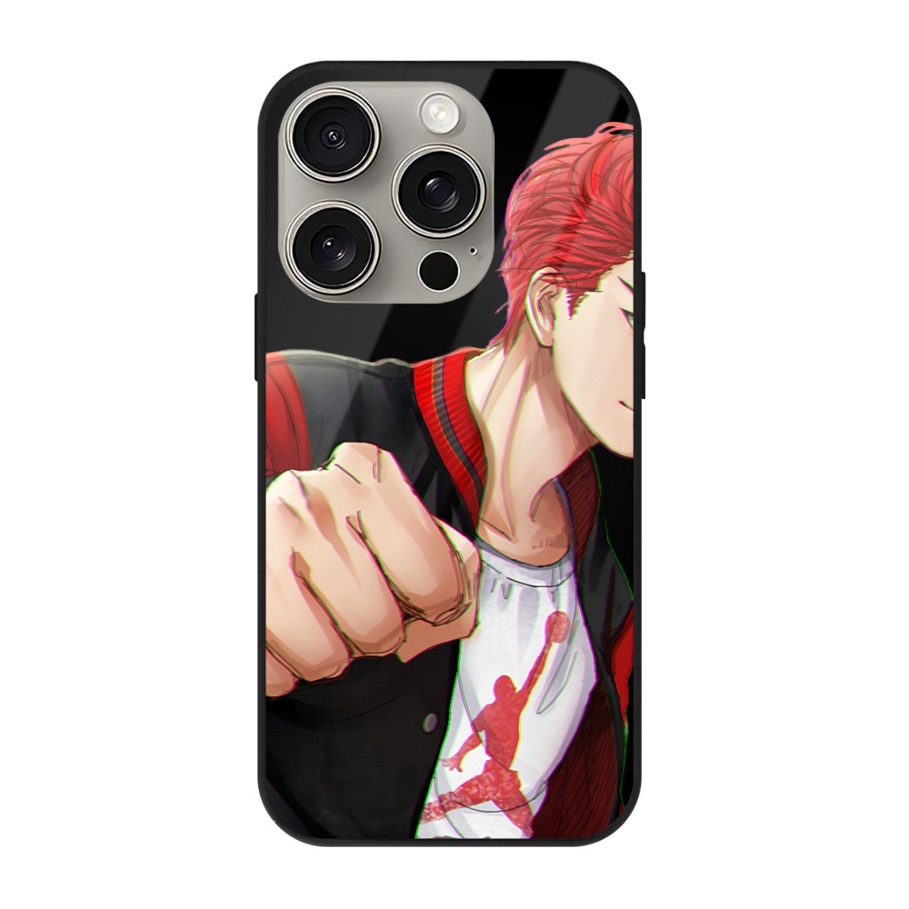 （画像用） SLAM DUNK／スラムダンク 【iPhone15Pro対応】スマホケース 耐衝撃＆黄変防止 背面ガラス