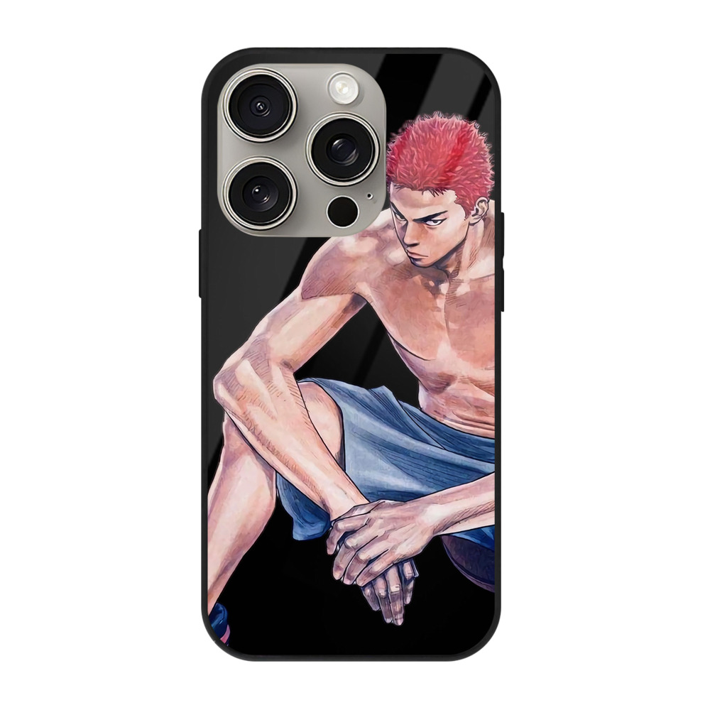 （画像用） SLAM DUNK／スラムダンク 【iPhone15Pro対応】スマホケース 耐衝撃＆黄変防止 背面ガラス