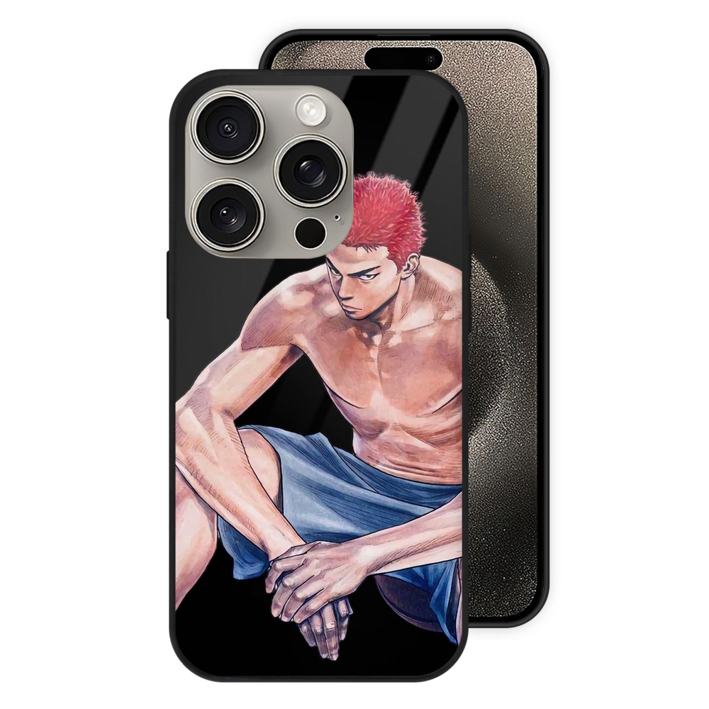 （画像用） SLAM DUNK／スラムダンク 【iPhone15Pro対応】スマホケース 耐衝撃＆黄変防止 背面ガラス