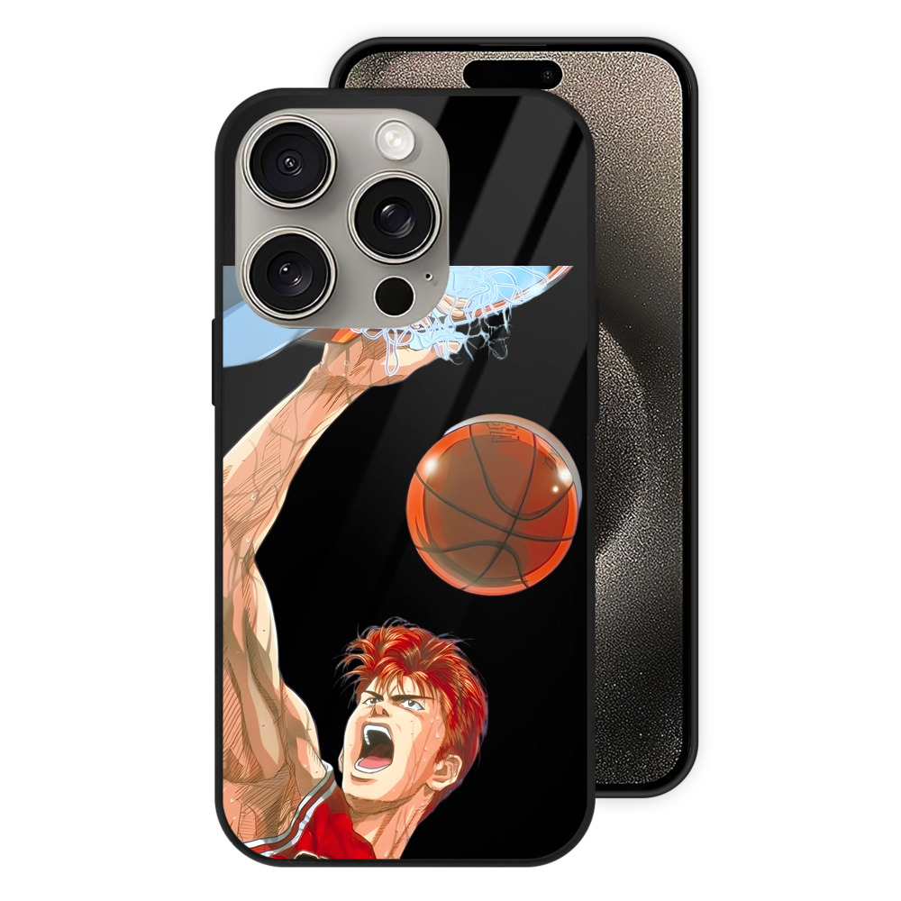 （画像用） SLAM DUNK／スラムダンク 【iPhone15Pro対応】スマホケース 耐衝撃＆黄変防止 背面ガラス