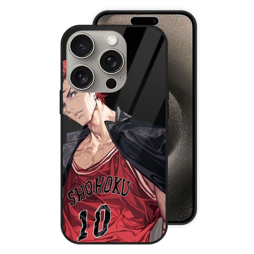 （画像用） SLAM DUNK／スラムダンク 【iPhone15Pro対応】スマホケース 耐衝撃＆黄変防止 背面ガラス