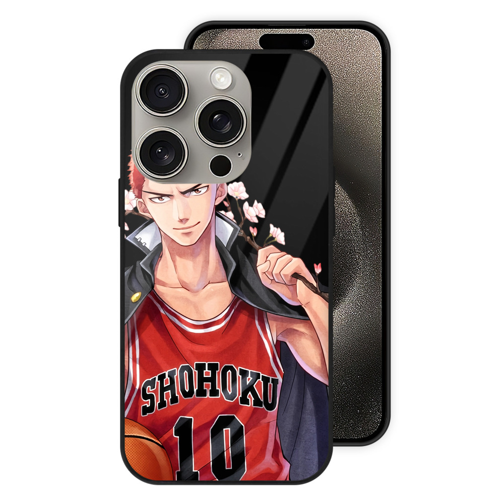 （画像用） SLAM DUNK／スラムダンク 【iPhone15Pro対応】スマホケース 耐衝撃＆黄変防止 背面ガラス