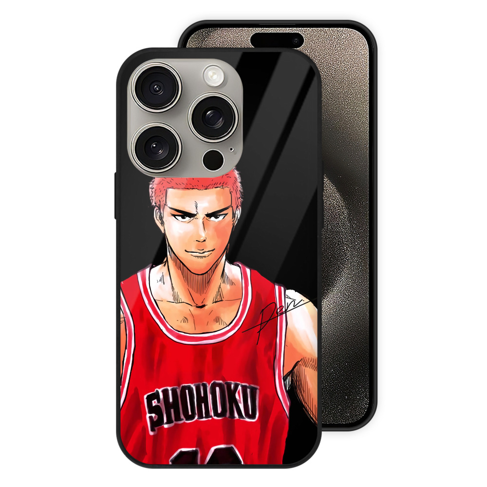 （画像用） SLAM DUNK／スラムダンク 【iPhone15Pro対応】スマホケース 耐衝撃＆黄変防止 背面ガラス
