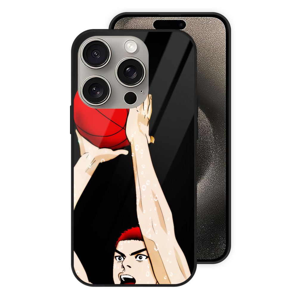 （画像用） SLAM DUNK／スラムダンク 【iPhone15Pro対応】スマホケース 耐衝撃＆黄変防止 背面ガラス