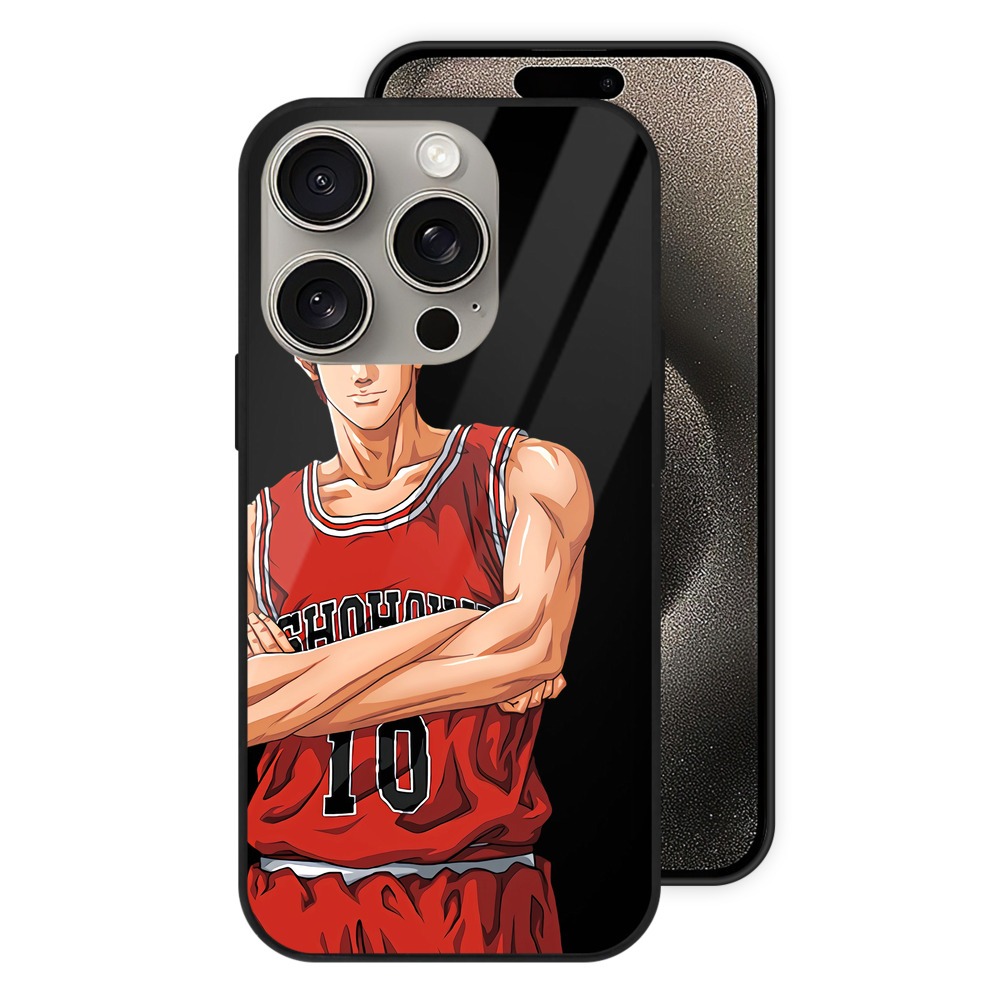 （画像用） SLAM DUNK／スラムダンク 【iPhone15Pro対応】スマホケース 耐衝撃＆黄変防止 背面ガラス