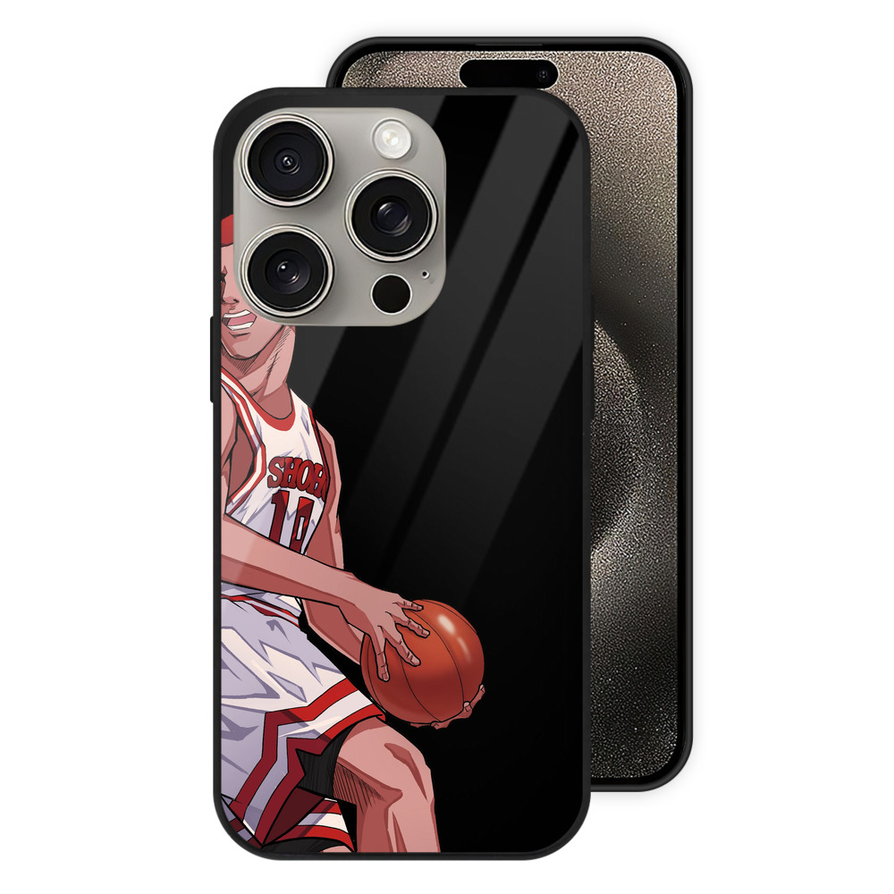 （画像用） SLAM DUNK／スラムダンク 【iPhone15Pro対応】スマホケース 耐衝撃＆黄変防止 背面ガラス
