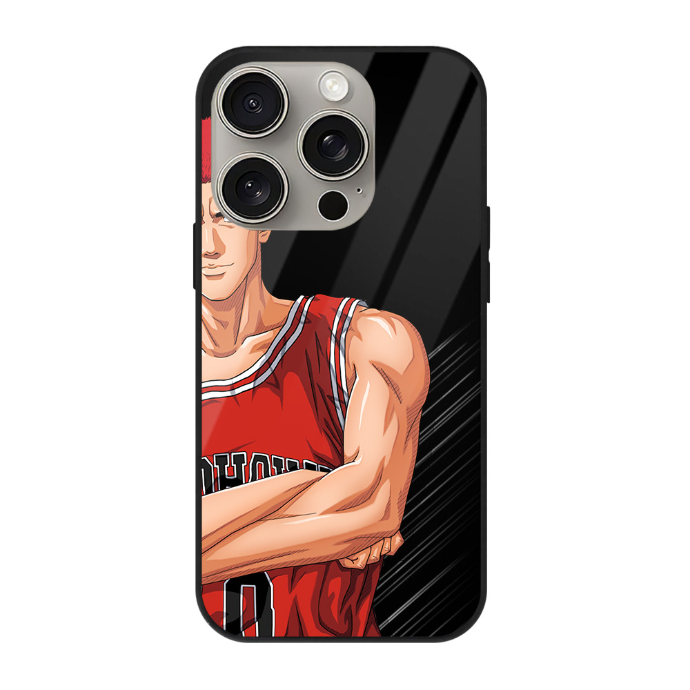 （画像用） SLAM DUNK／スラムダンク 【iPhone15Pro対応】スマホケース 耐衝撃＆黄変防止 背面ガラス