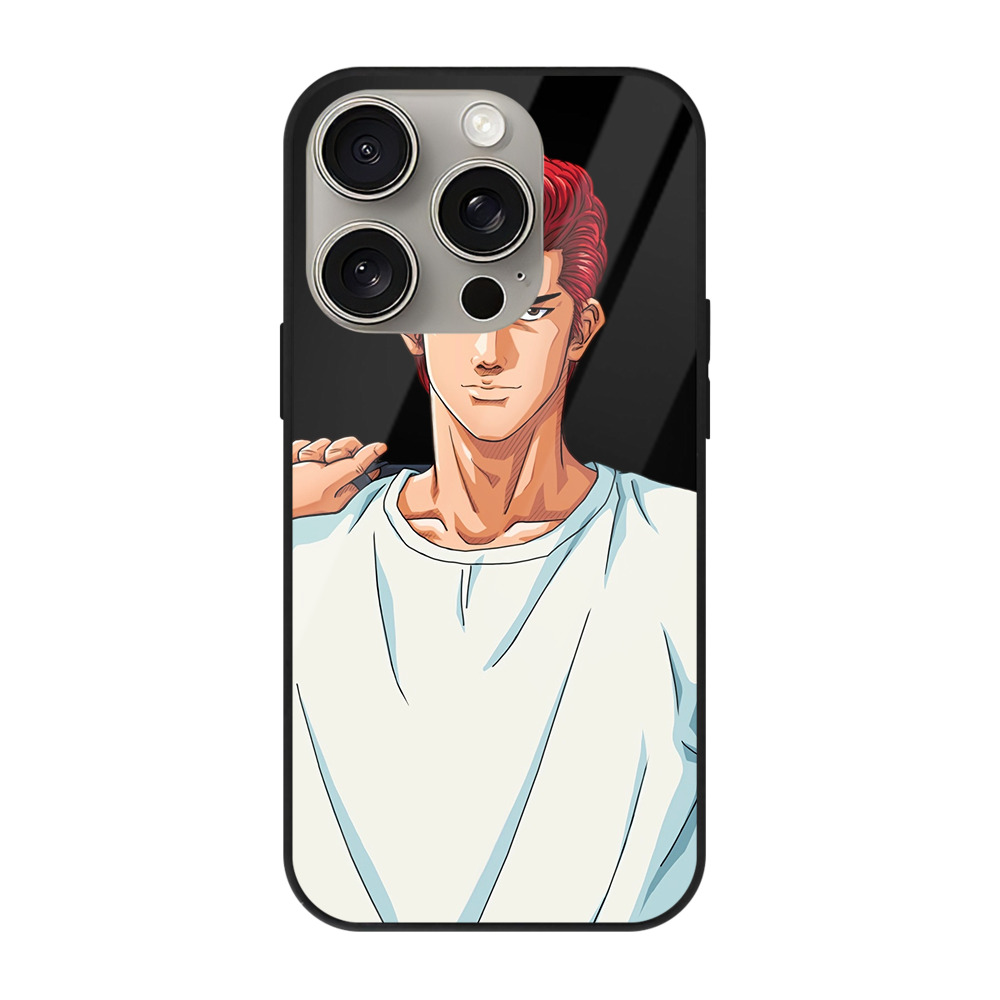 （画像用） SLAM DUNK／スラムダンク 【iPhone15Pro対応】スマホケース 耐衝撃＆黄変防止 背面ガラス