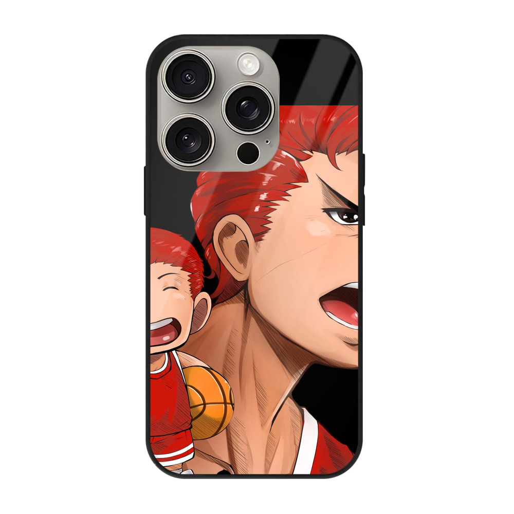 （画像用） SLAM DUNK／スラムダンク 【iPhone15Pro対応】スマホケース 耐衝撃＆黄変防止 背面ガラス