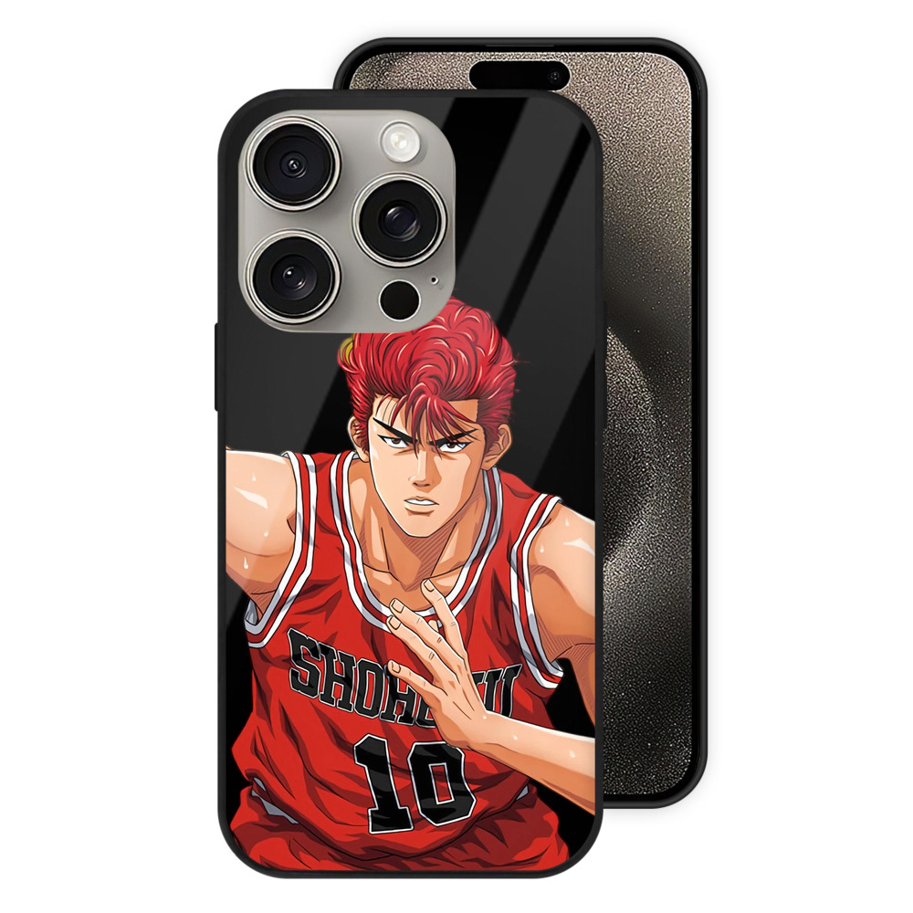 SLAM DUNK／スラムダンク 【iPhone15Pro対応】スマホケース 耐衝撃＆黄変防止 背面ガラス