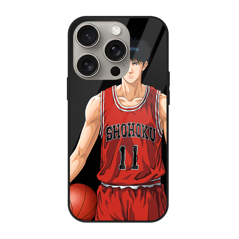 （画像用） SLAM DUNK／スラムダンク 【iPhone15Pro対応】スマホケース 耐衝撃＆黄変防止 背面ガラス