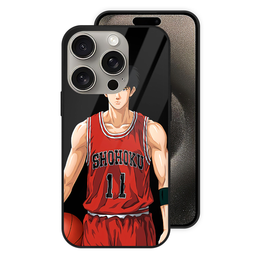 （画像用） SLAM DUNK／スラムダンク 【iPhone15Pro対応】スマホケース 耐衝撃＆黄変防止 背面ガラス
