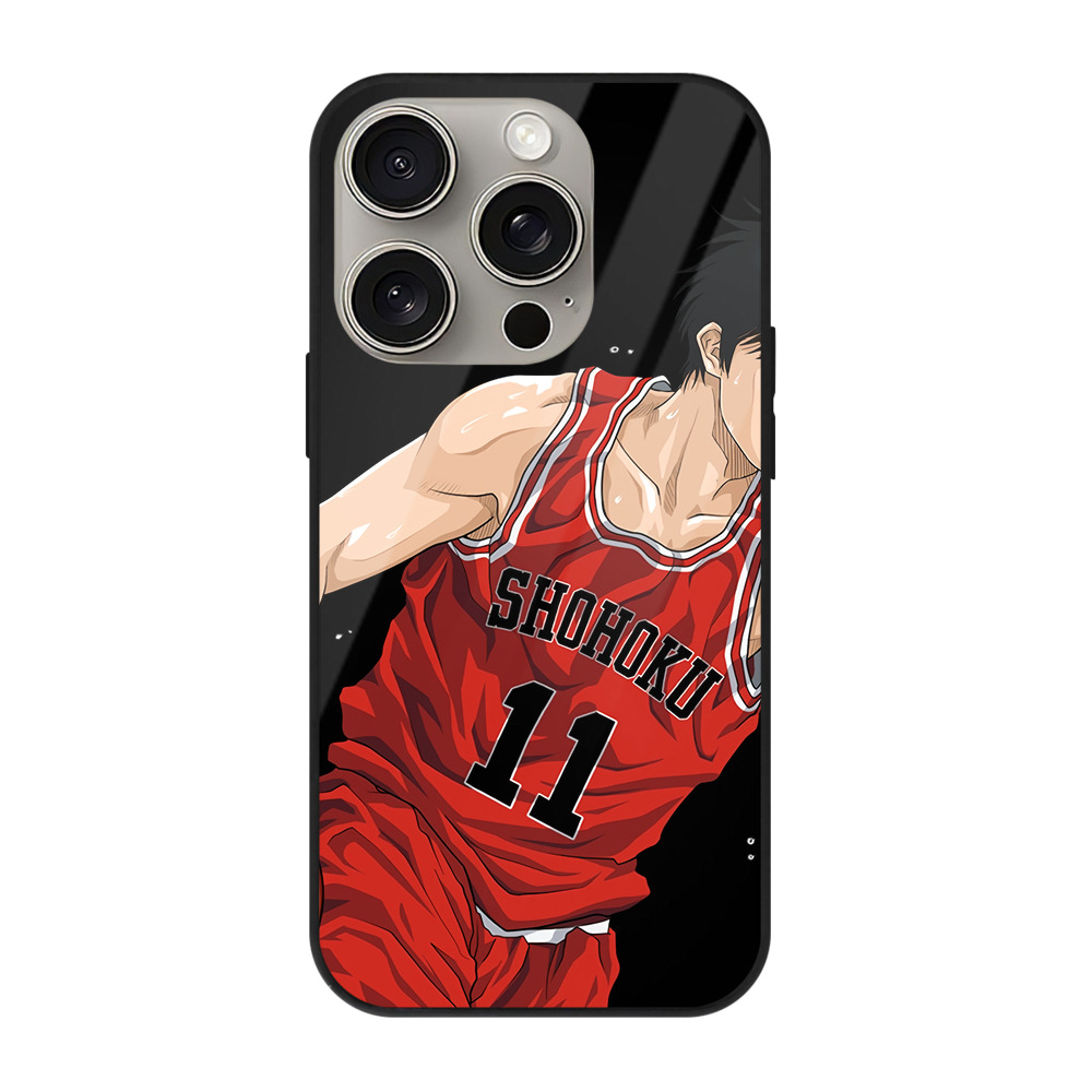 （画像用） SLAM DUNK／スラムダンク 【iPhone15Pro対応】スマホケース 耐衝撃＆黄変防止 背面ガラス