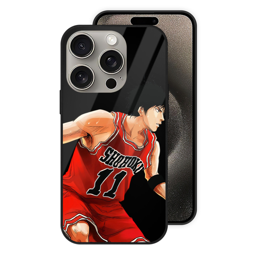 （画像用） SLAM DUNK／スラムダンク 【iPhone15Pro対応】スマホケース 耐衝撃＆黄変防止 背面ガラス