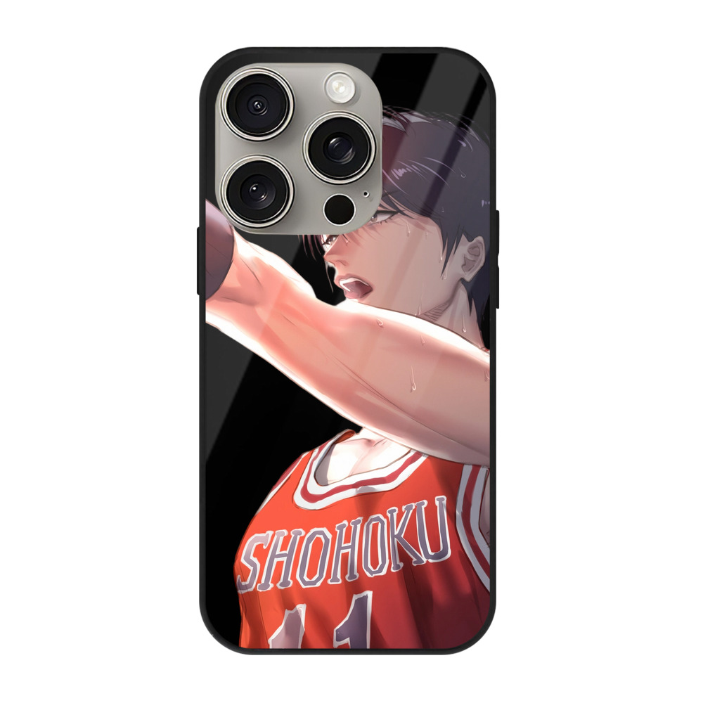 （画像用） SLAM DUNK／スラムダンク 【iPhone15Pro対応】スマホケース 耐衝撃＆黄変防止 背面ガラス