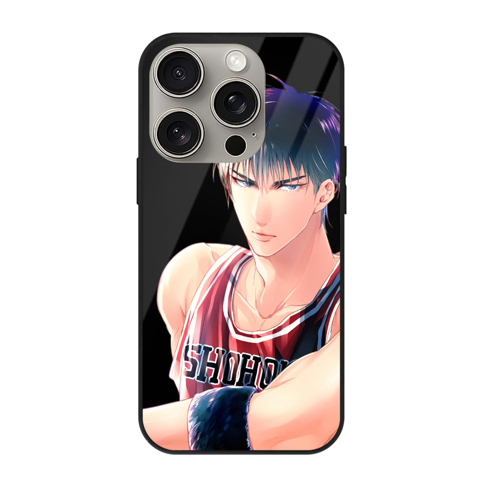 （画像用） SLAM DUNK／スラムダンク 【iPhone15Pro対応】スマホケース 耐衝撃＆黄変防止 背面ガラス